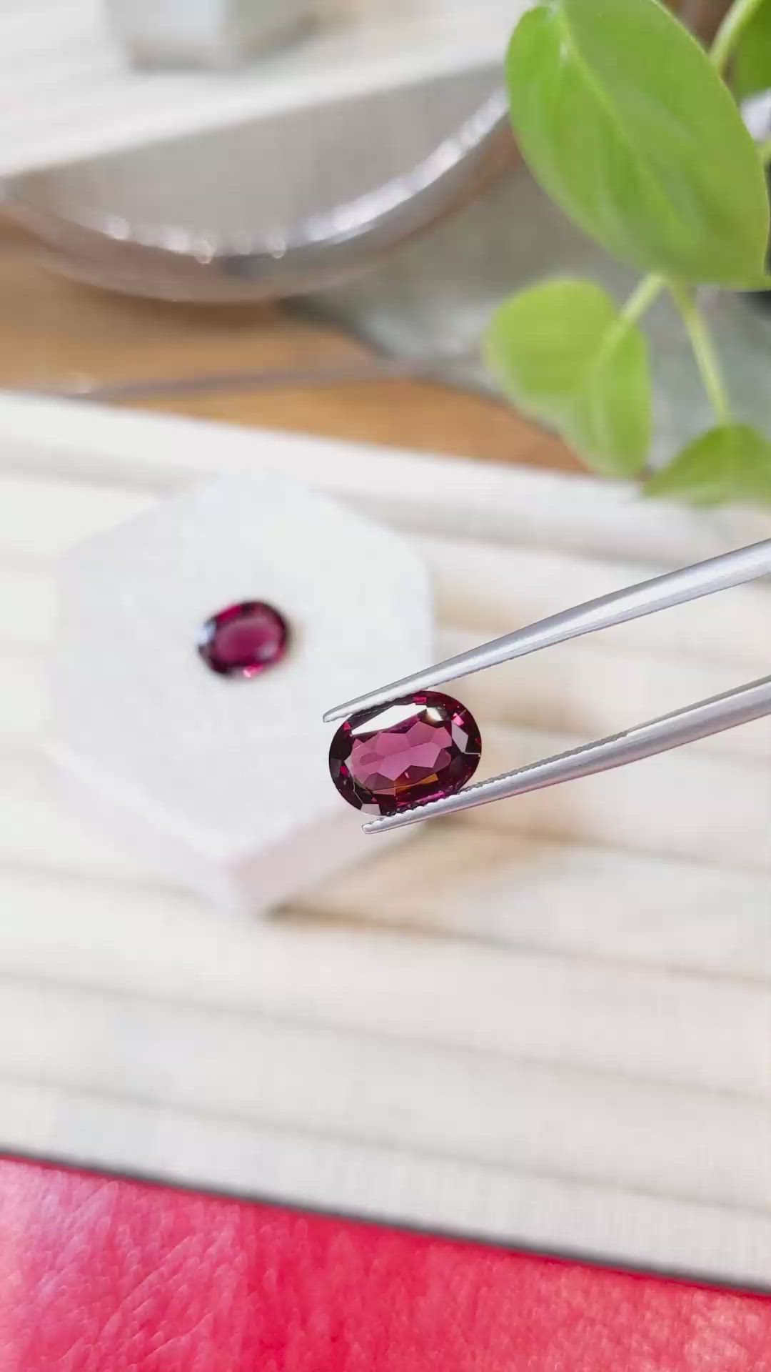 6.34 Ct.Tw.Total Carat Weight Garnet Pair from Tanzania Size Video