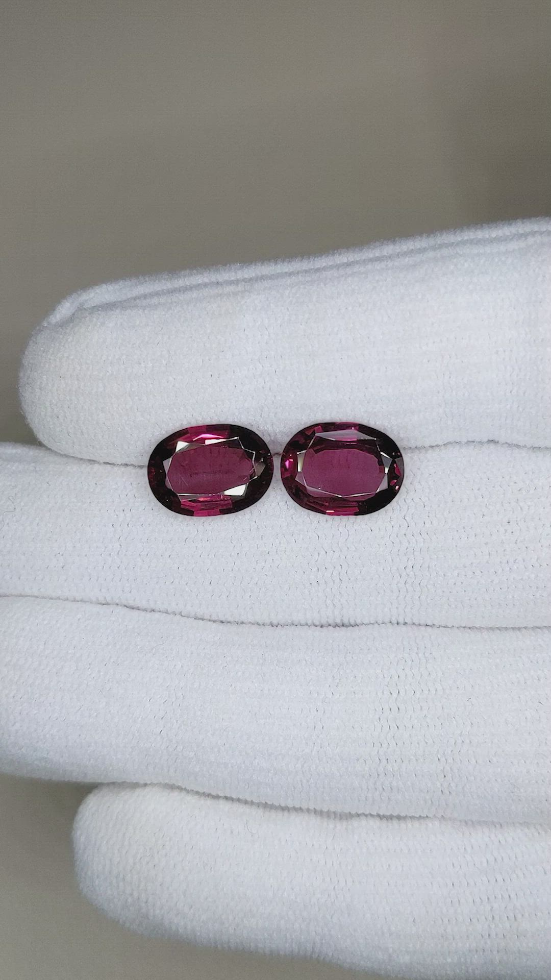 6.34 Ct.Tw.Total Carat Weight Garnet Pair from Tanzania Size Video