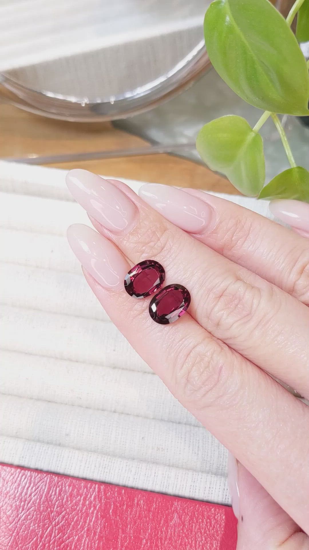 6.34 Ct.Tw.Total Carat Weight Garnet Pair from Tanzania Size Video