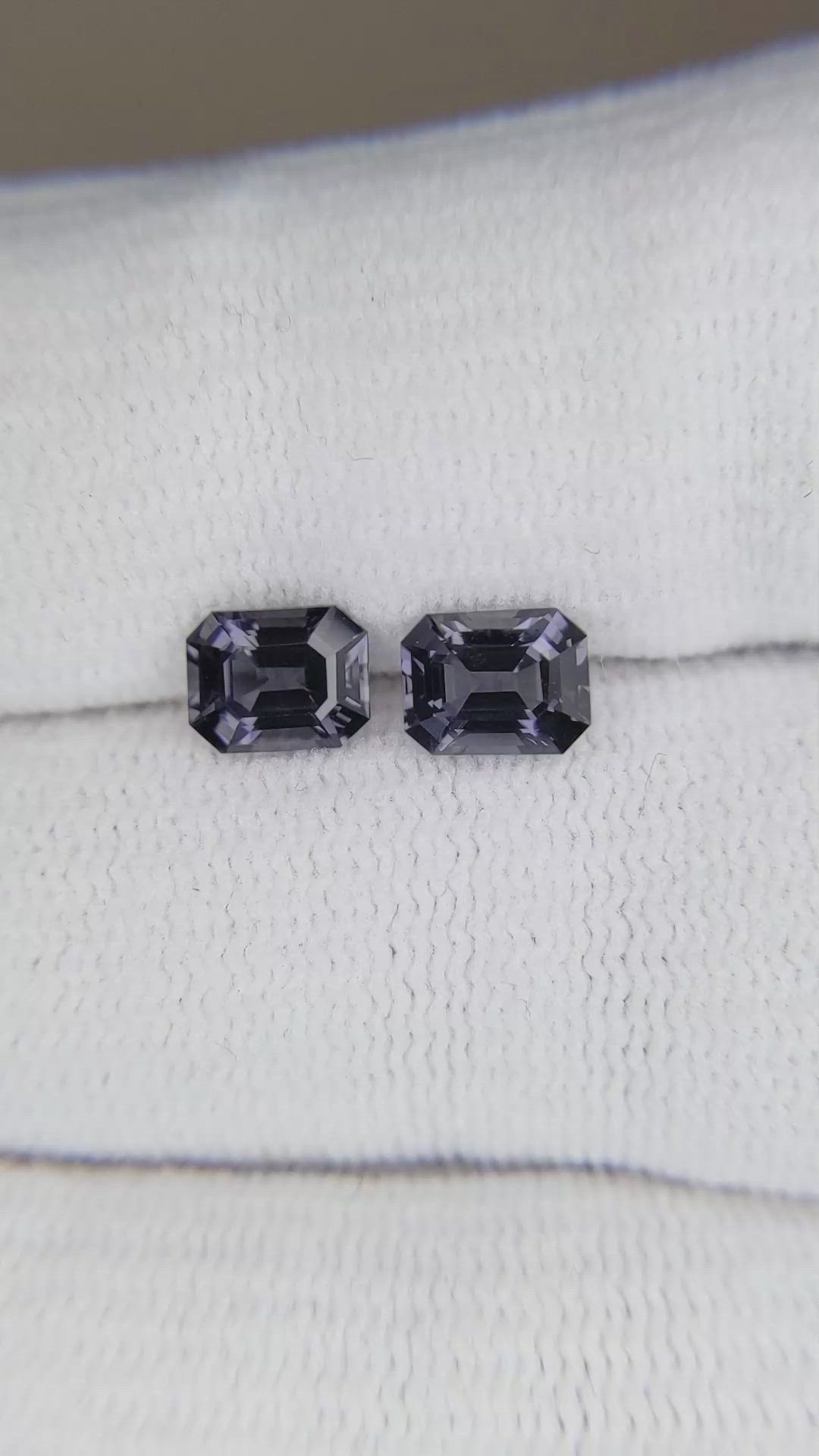 1.88&nbsp;Ct.Tw.Total Carat Weight Spinel Pair from Burma (Myanmar) Size Video