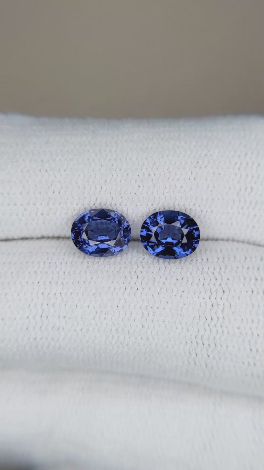 2.07&nbsp;Ct.Tw.Total Carat Weight Cobalt Spinel Pair from Tanzania Size Video