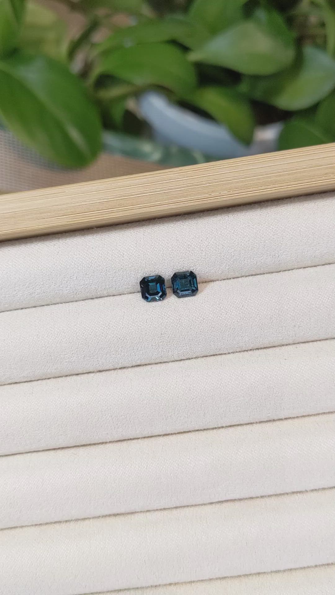 1.92&nbsp;Ct.Tw.Total Carat Weight Cobalt Spinel Pair from Tanzania Size Video