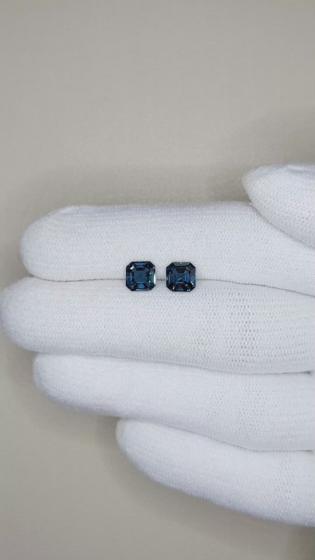 1.92&nbsp;Ct.Tw.Total Carat Weight Cobalt Spinel Pair from Tanzania Size Video