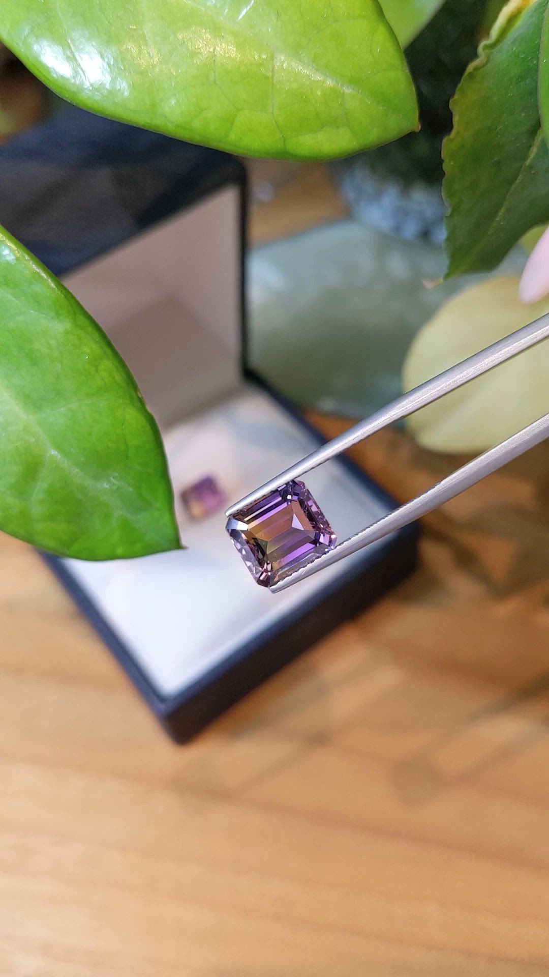 6.32&nbsp;Ct.Tw.Total Carat Weight Ametrine Pair from Brazil Size Video