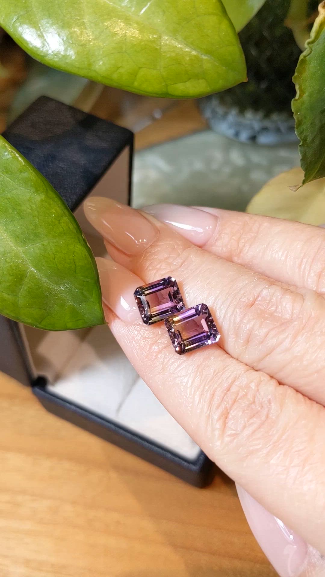 6.32&nbsp;Ct.Tw.Total Carat Weight Ametrine Pair from Brazil Size Video