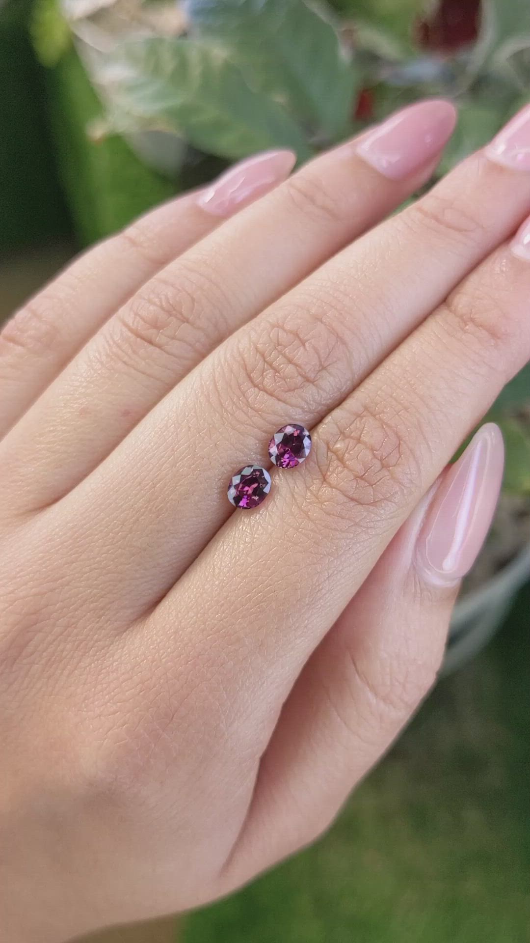 1.37&nbsp;Ct.Tw.Total Carat Weight Spinel Pair from Ceylon (Sri Lanka) Size Video