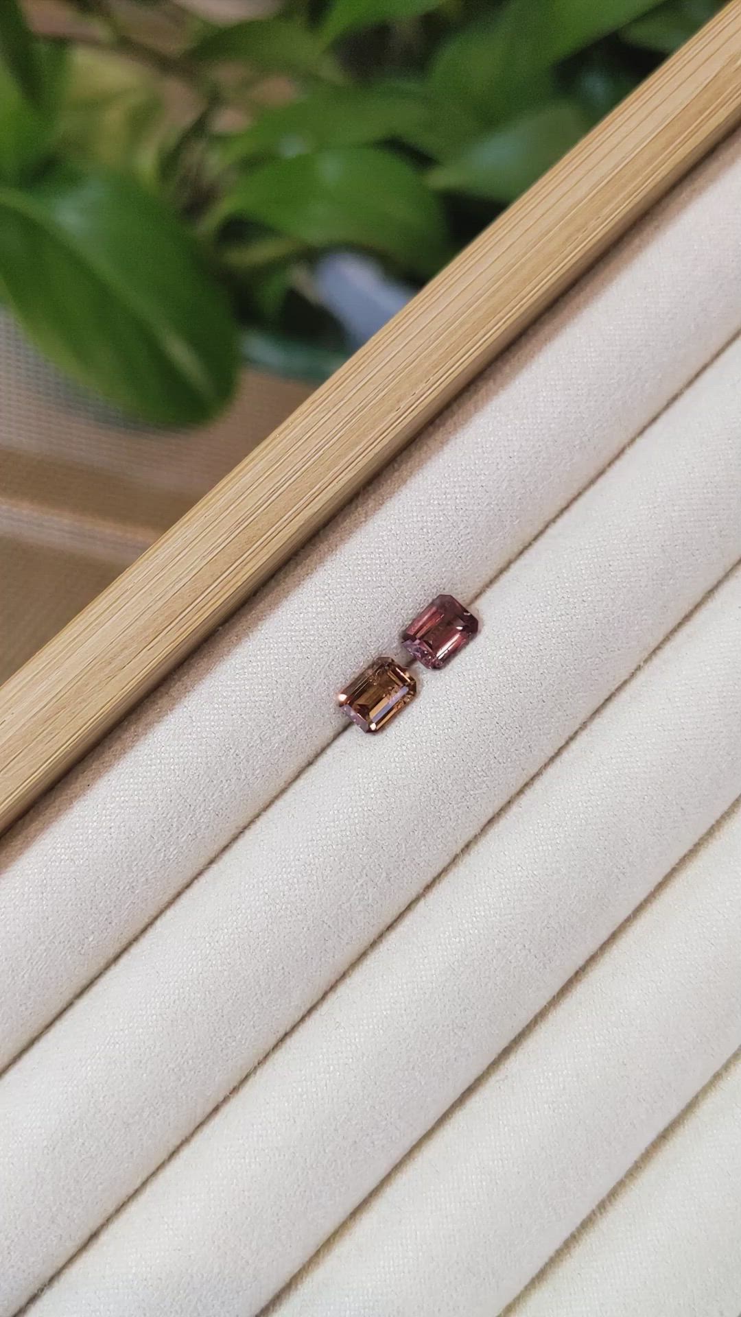 2.46 Ct.Tw.Total Carat Weight Garnet Pair from Tanzania Size Video