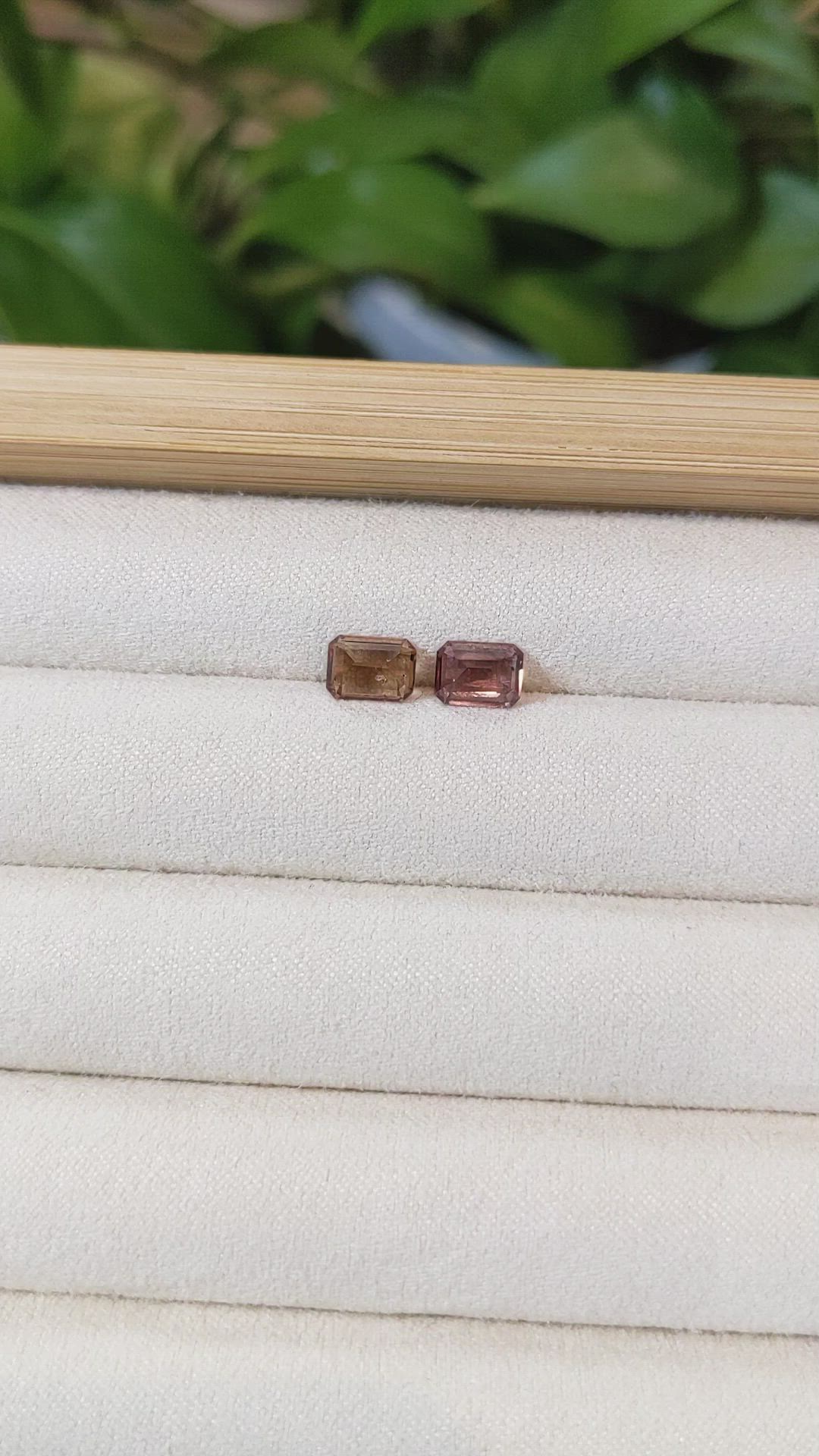 2.46 Ct.Tw.Total Carat Weight Garnet Pair from Tanzania Size Video