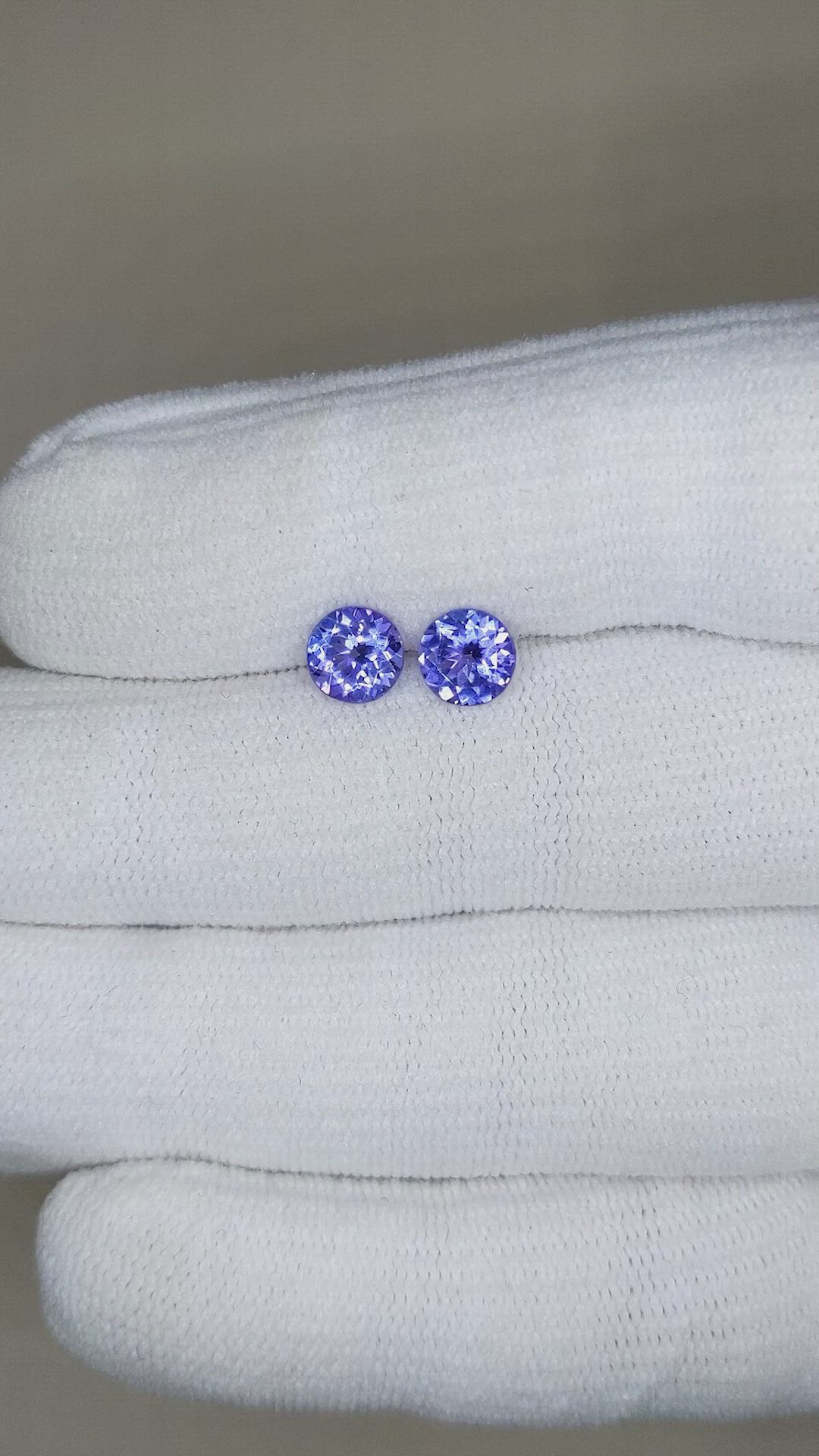 1.60 Ct.Tw.Total Carat Weight Tanzanite Pair from Tanzania Size Video