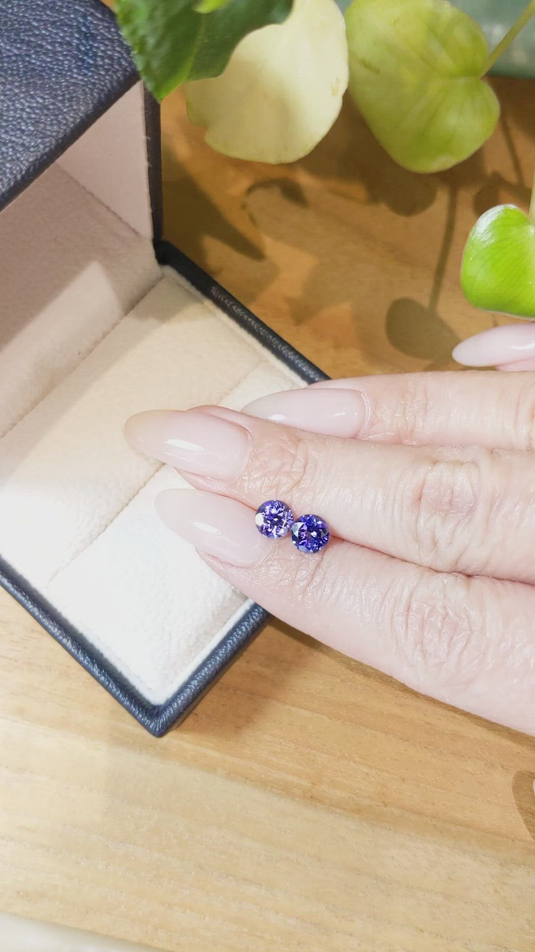 1.60 Ct.Tw.Total Carat Weight Tanzanite Pair from Tanzania Size Video