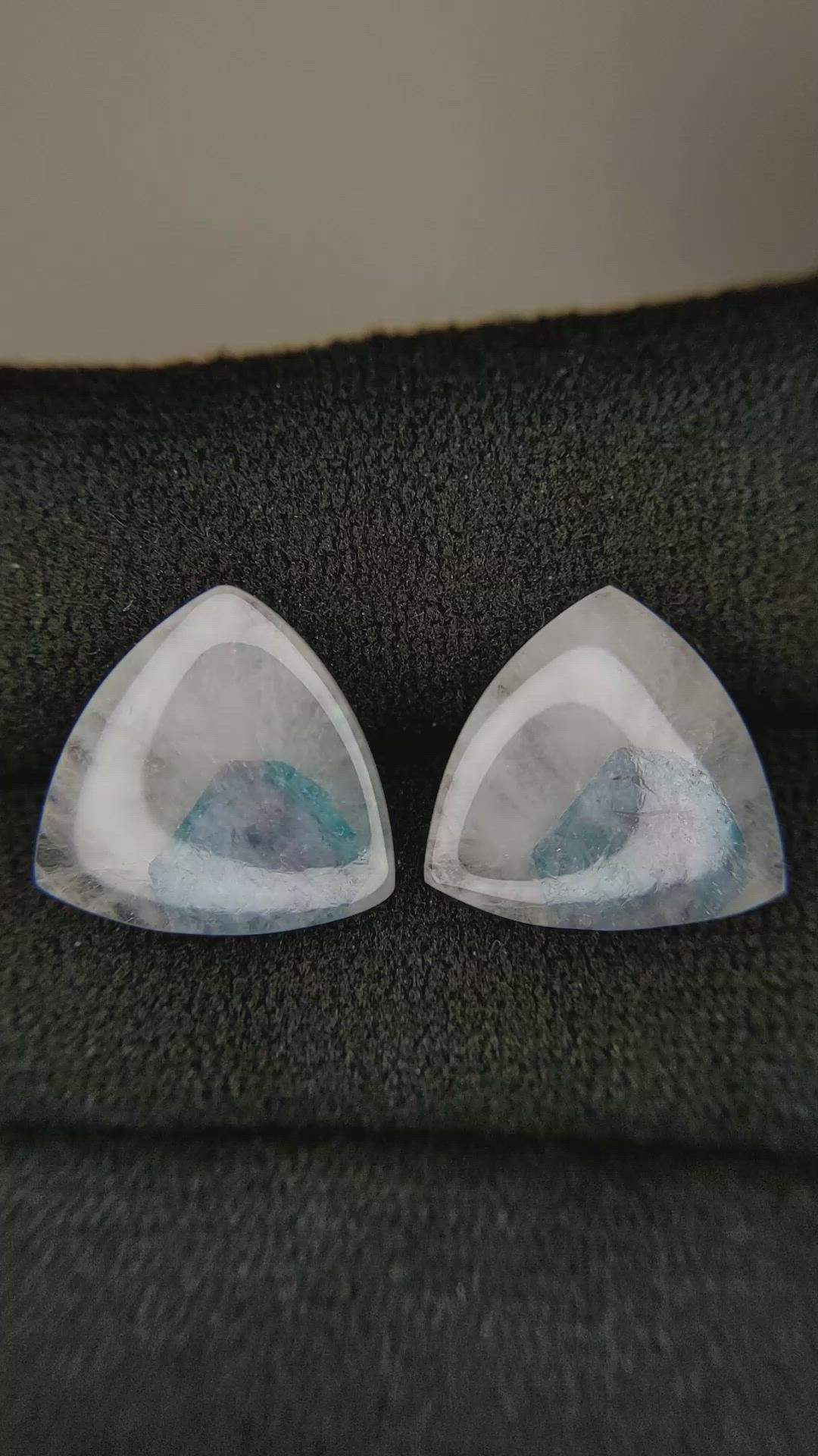 7.08&nbsp;Ct.Tw.Total Carat Weight Tourmaline Pair from Brazil Size Video