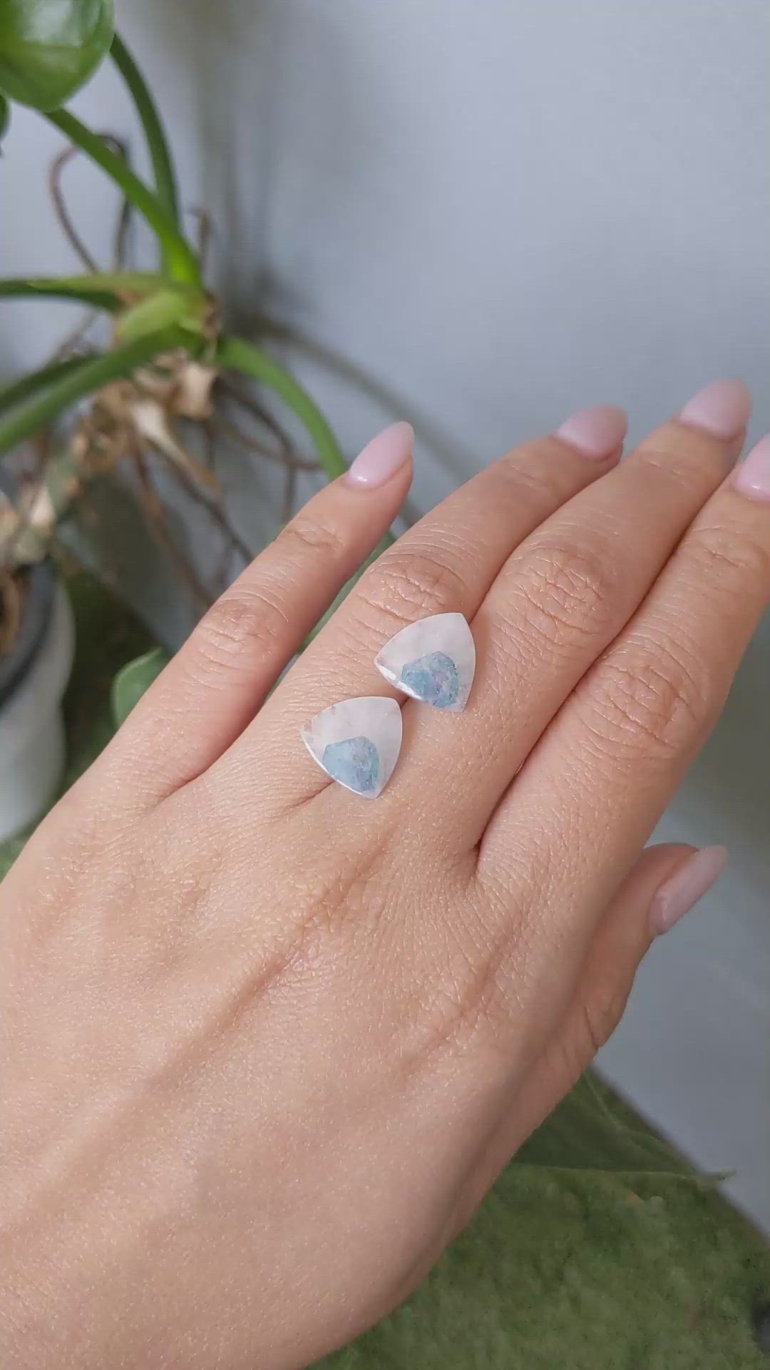 7.08&nbsp;Ct.Tw.Total Carat Weight Tourmaline Pair from Brazil Size Video