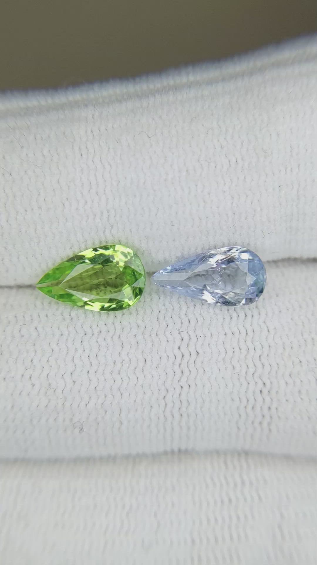 2.46&nbsp;Ct.Tw.Total Carat Weight Paraiba Tourmaline Pair from Mozambique Size Video