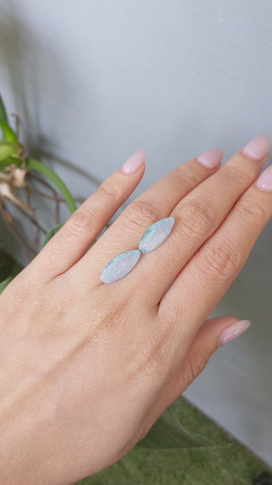 6.50&nbsp;Ct.Tw.Total Carat Weight Tourmaline Pair from Brazil Size Video