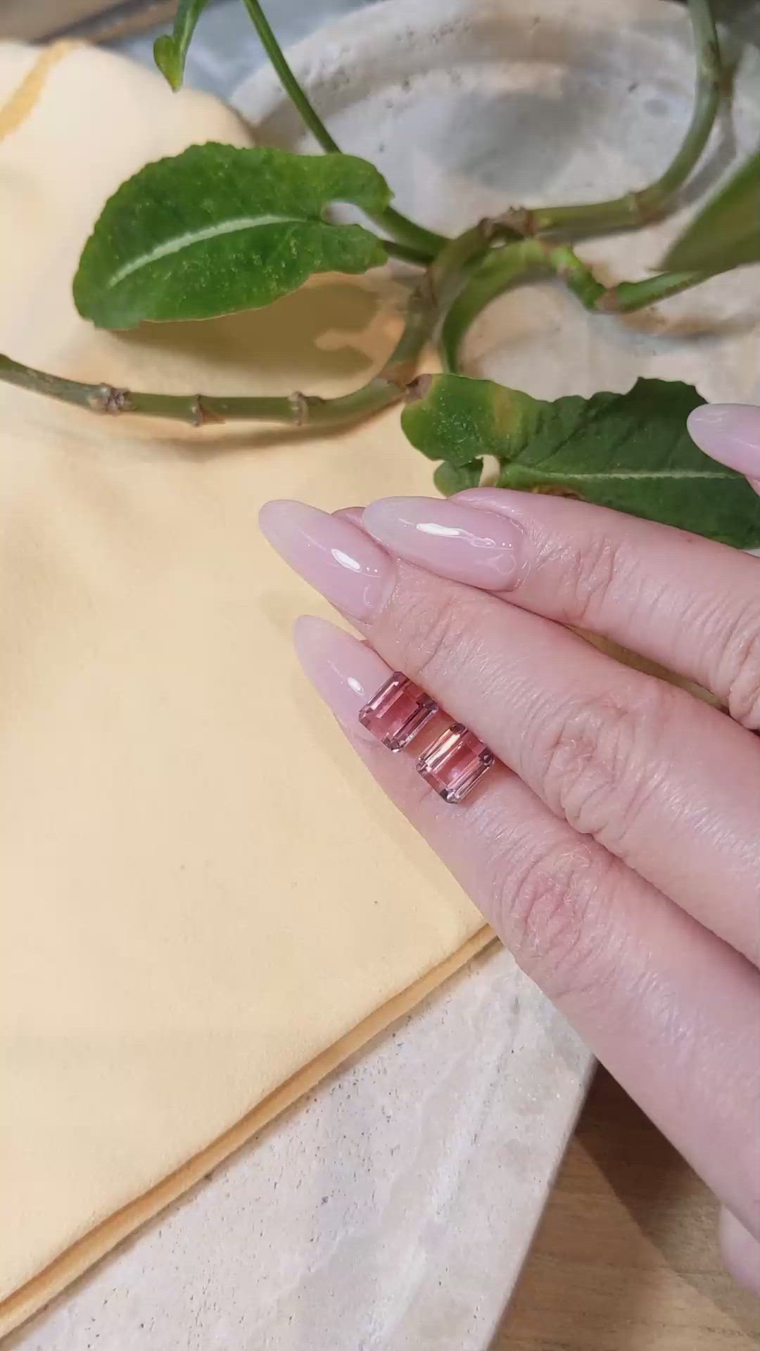 5.79&nbsp;Ct.Tw.Total Carat Weight Tourmaline Pair from Mozambique Size Video