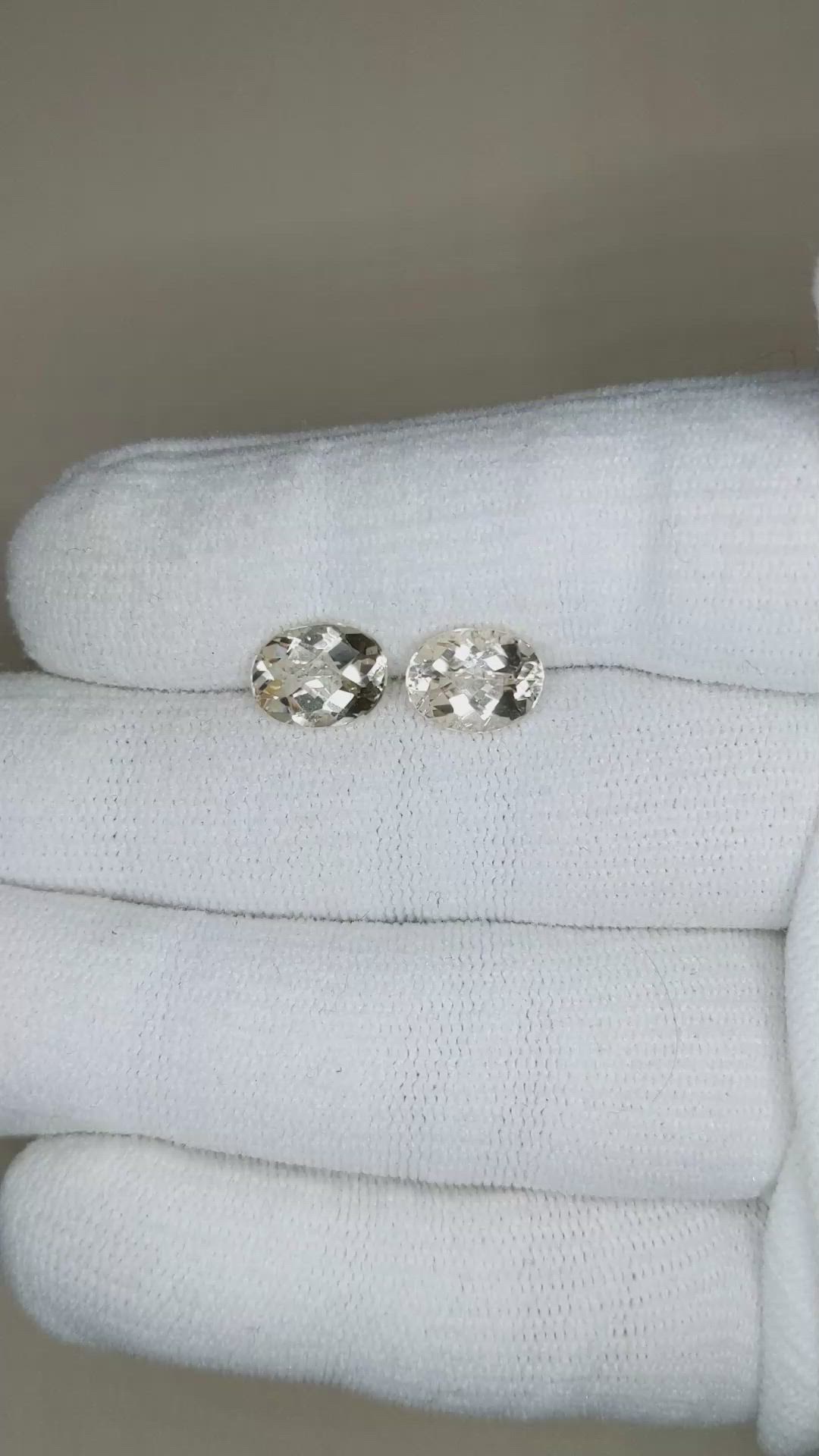 3.42&nbsp;Ct.Tw.Total Carat Weight Heliodor Pair from Pakistan Size Video