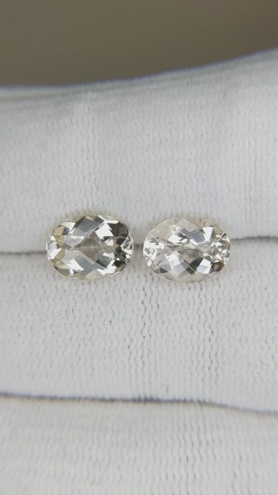 3.42&nbsp;Ct.Tw.Total Carat Weight Heliodor Pair from Pakistan Size Video