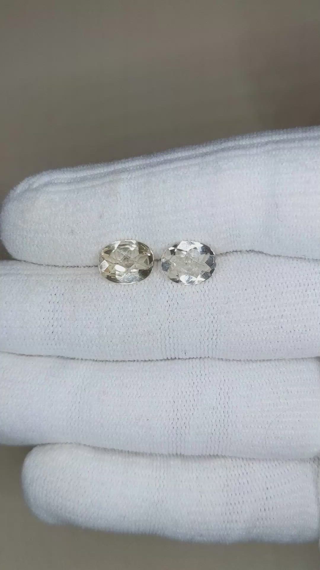 3.01&nbsp;Ct.Tw.Total Carat Weight Heliodor Pair from Pakistan Size Video