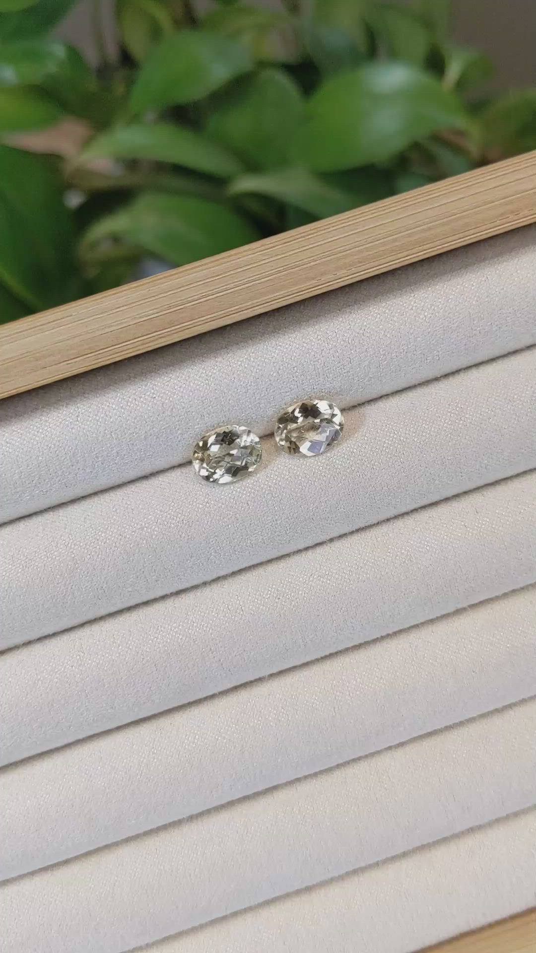 3.33&nbsp;Ct.Tw.Total Carat Weight Heliodor Pair from Pakistan Size Video