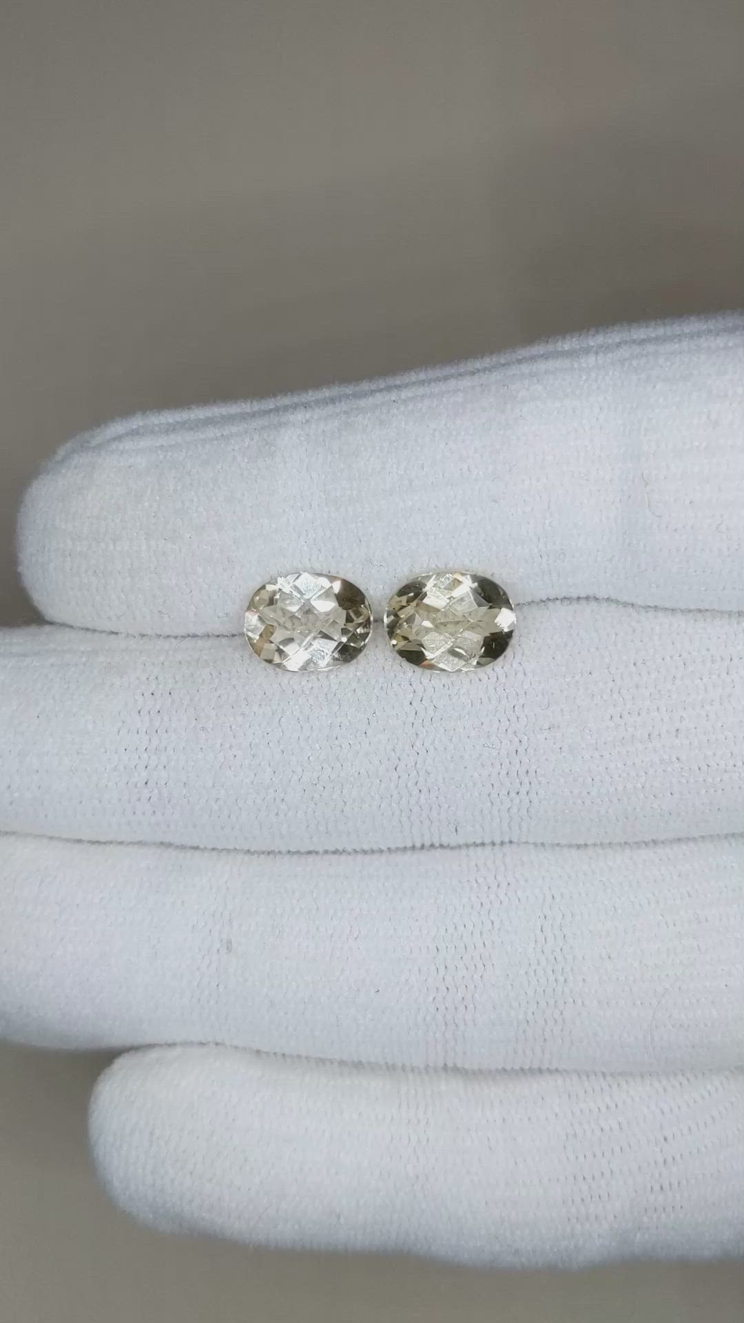 3.41&nbsp;Ct.Tw.Total Carat Weight Heliodor Pair from Pakistan Size Video