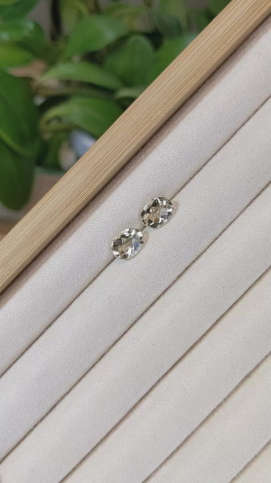 3.64&nbsp;Ct.Tw.Total Carat Weight Heliodor Pair from Pakistan Size Video