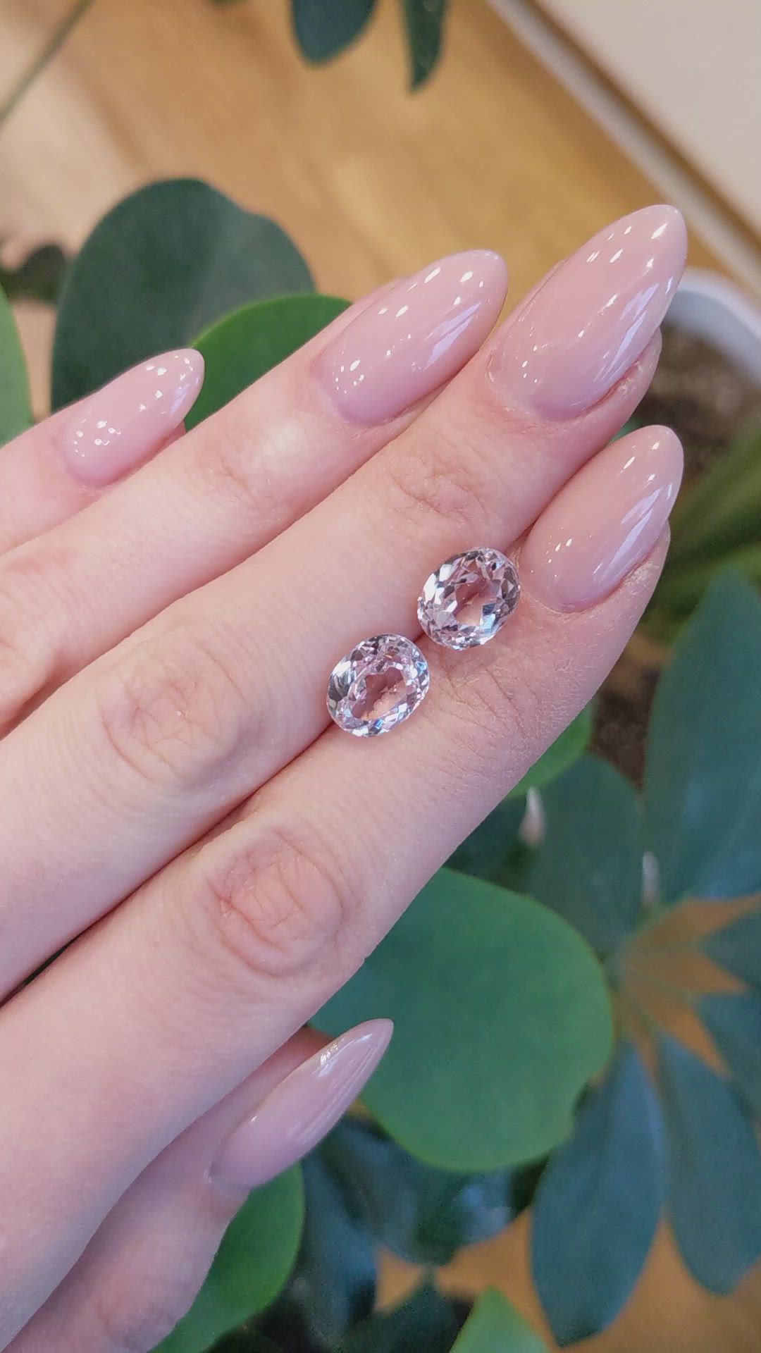 7.73&nbsp;Ct.Tw.Total Carat Weight Kunzite Pair from Brazil Size Video