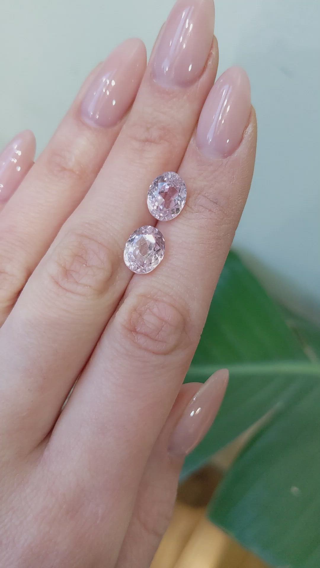 7.48&nbsp;Ct.Tw.Total Carat Weight Kunzite Pair from Brazil Size Video