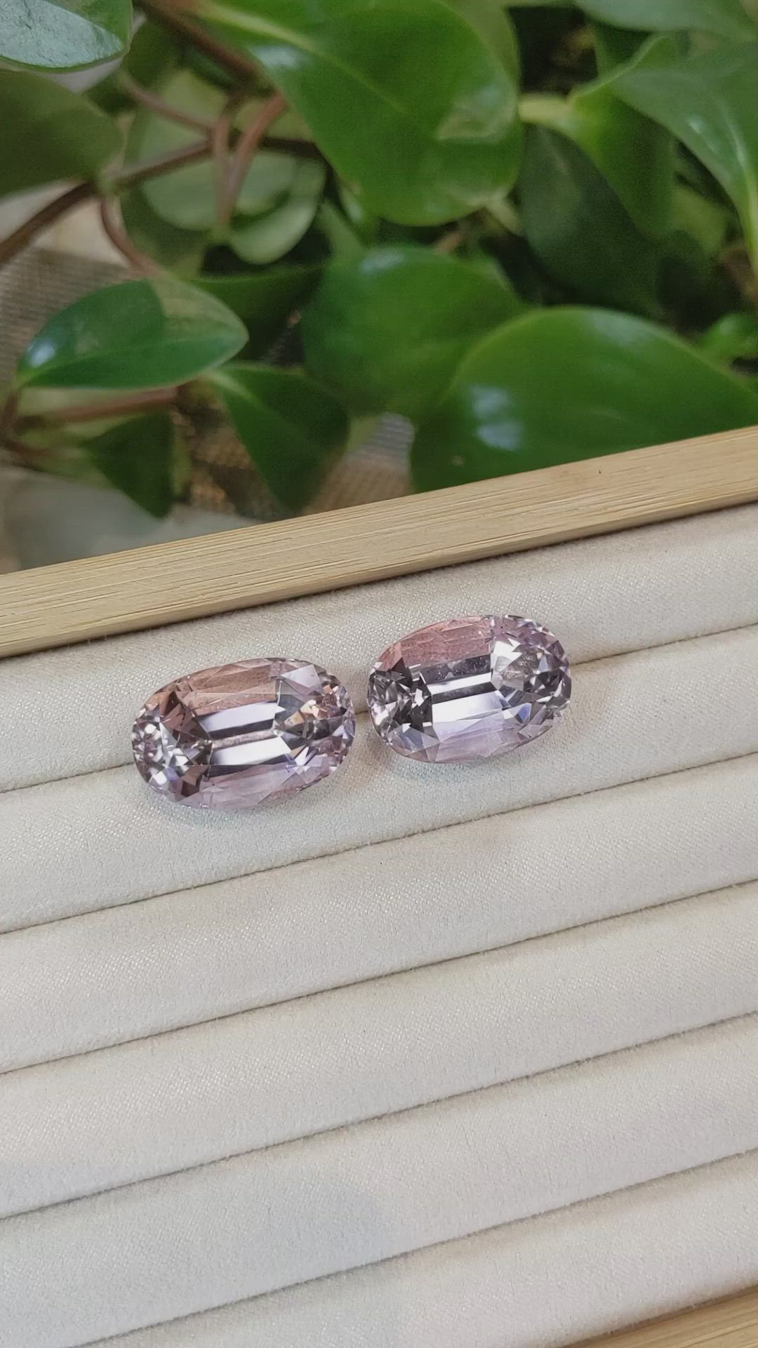 77.69&nbsp;Ct.Tw.Total Carat Weight Kunzite Pair from Afghanistan Size Video