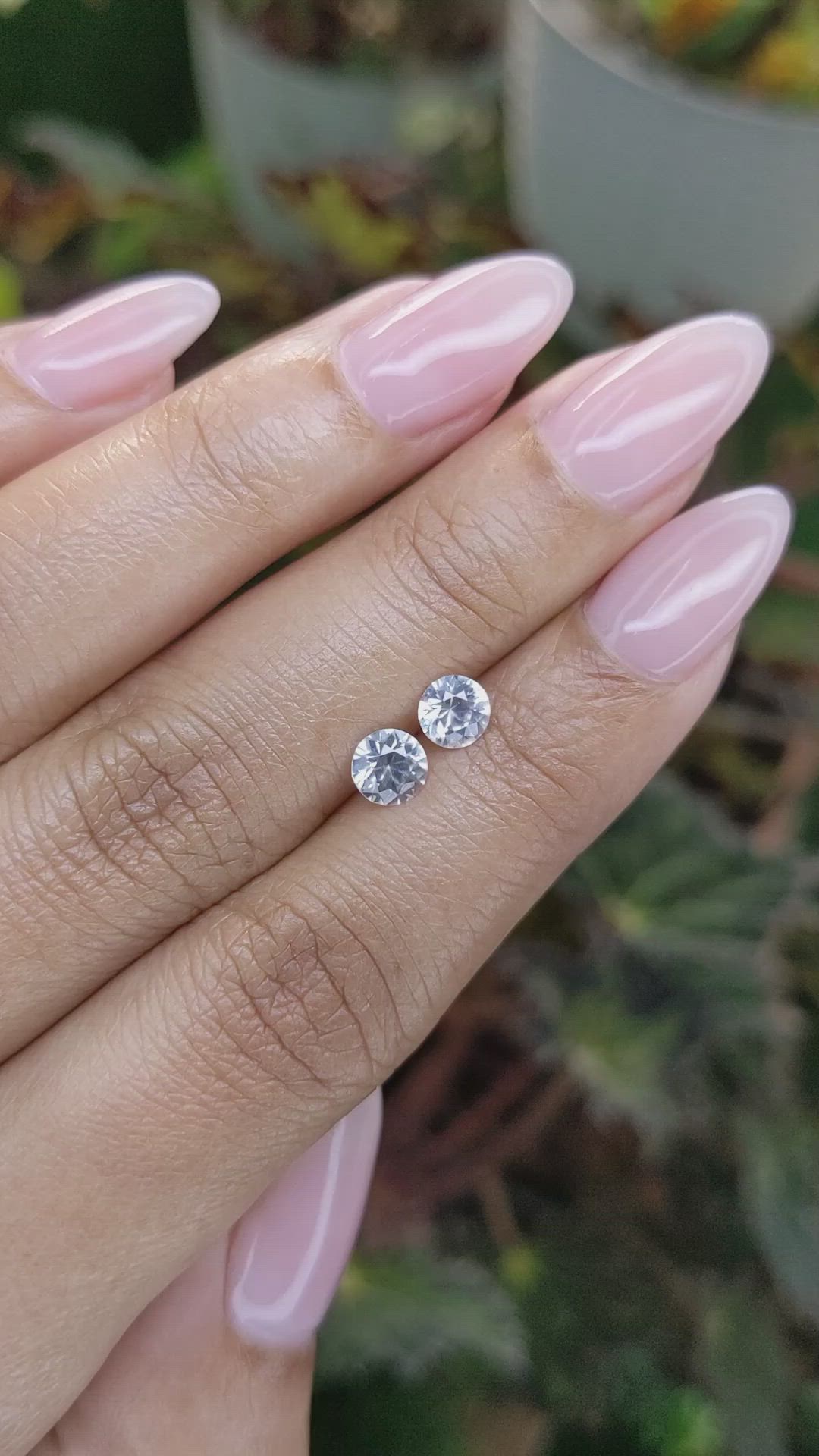 1.30 Ct.Tw.Total Carat Weight Zircon Pair from Ceylon (Sri Lanka) Size Video