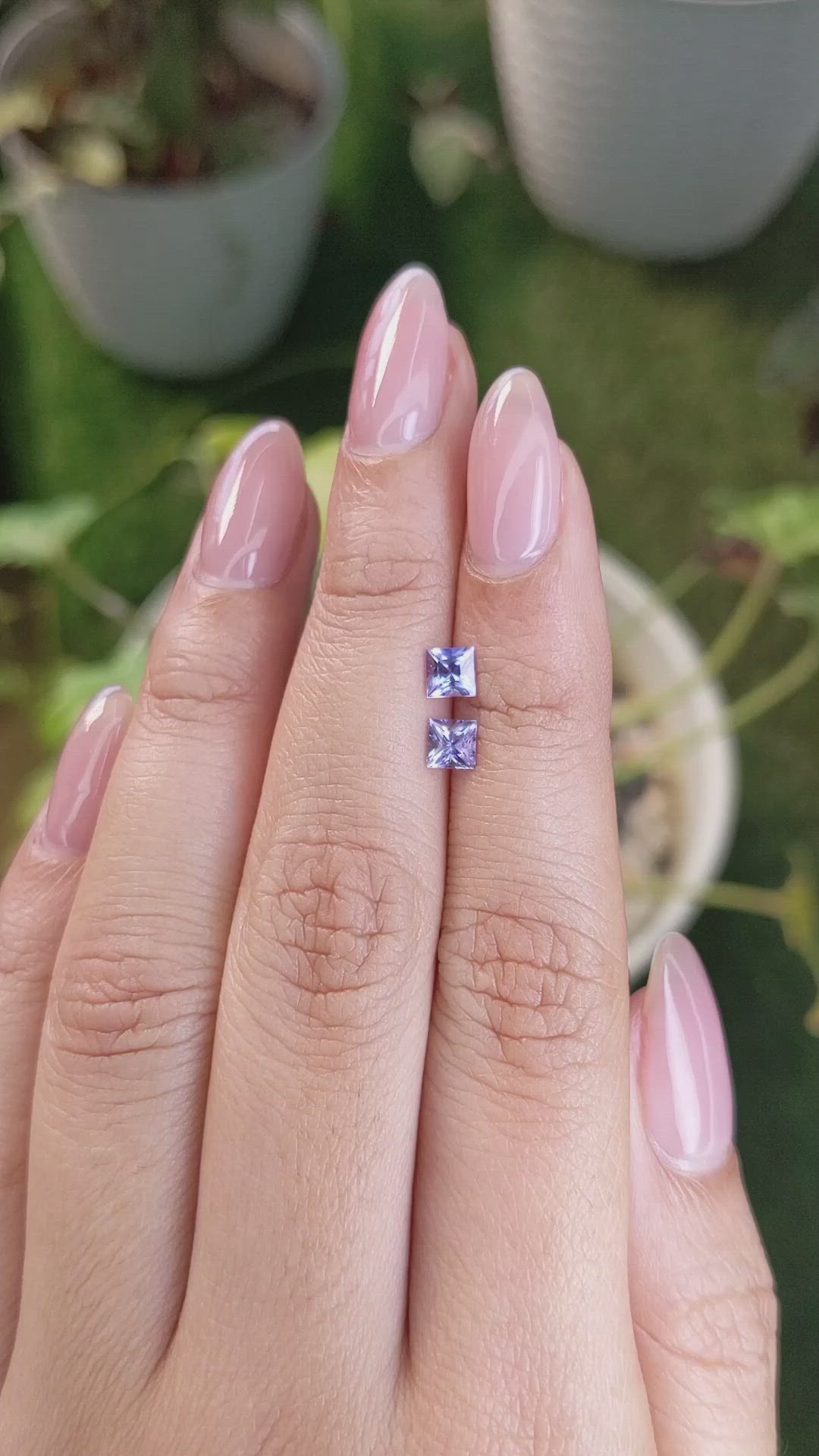 0.74&nbsp;Ct.Tw.Total Carat Weight Tanzanite Pair from Tanzania Size Video