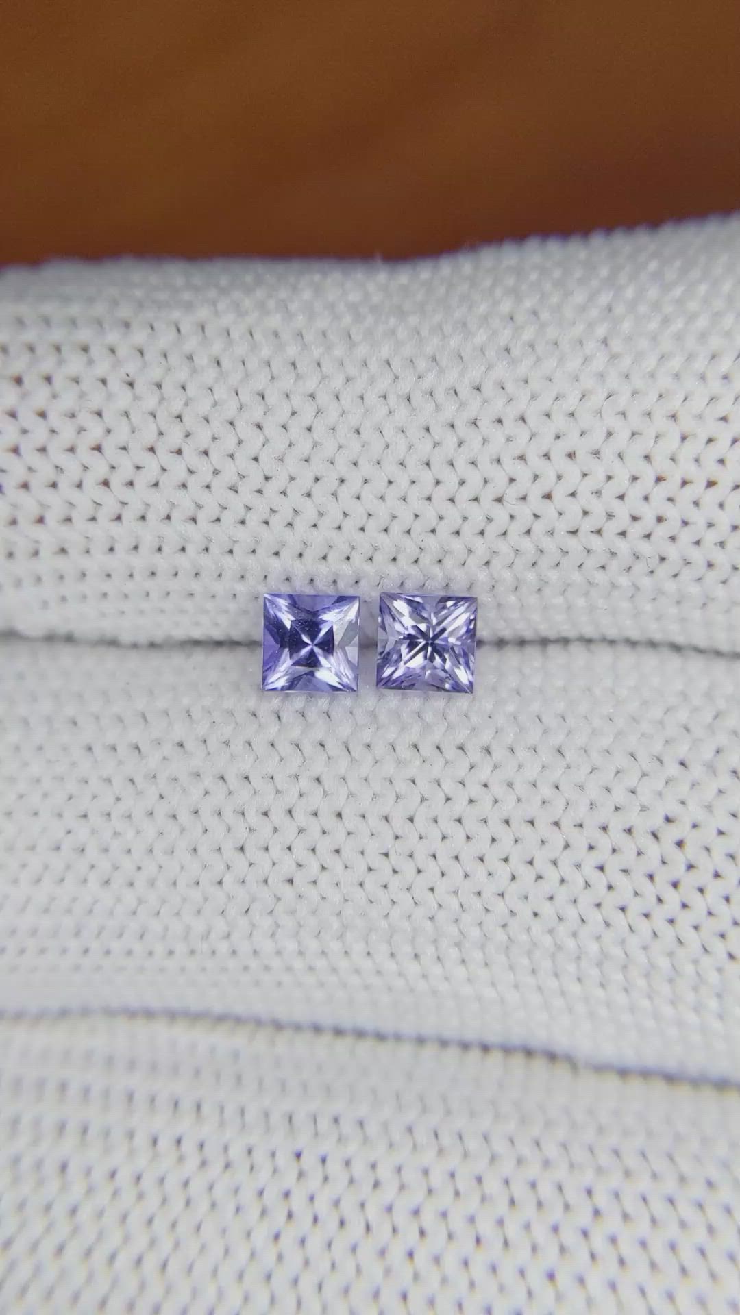 0.74&nbsp;Ct.Tw.Total Carat Weight Tanzanite Pair from Tanzania Size Video