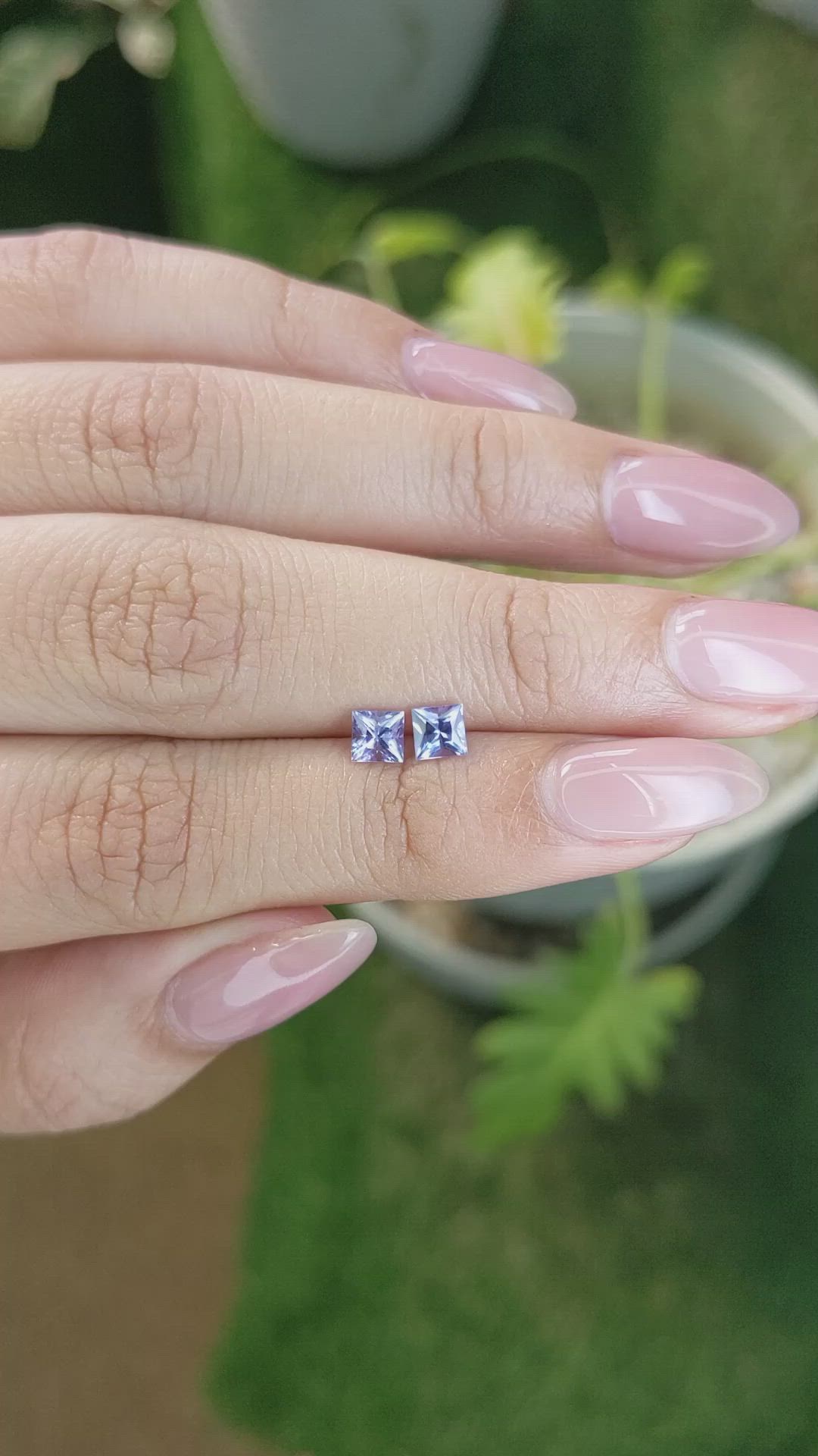 0.74&nbsp;Ct.Tw.Total Carat Weight Tanzanite Pair from Tanzania Size Video