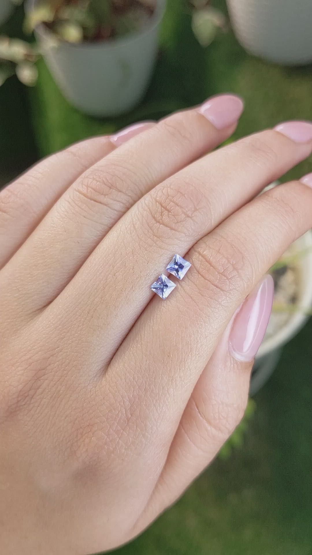 0.74&nbsp;Ct.Tw.Total Carat Weight Tanzanite Pair from Tanzania Size Video