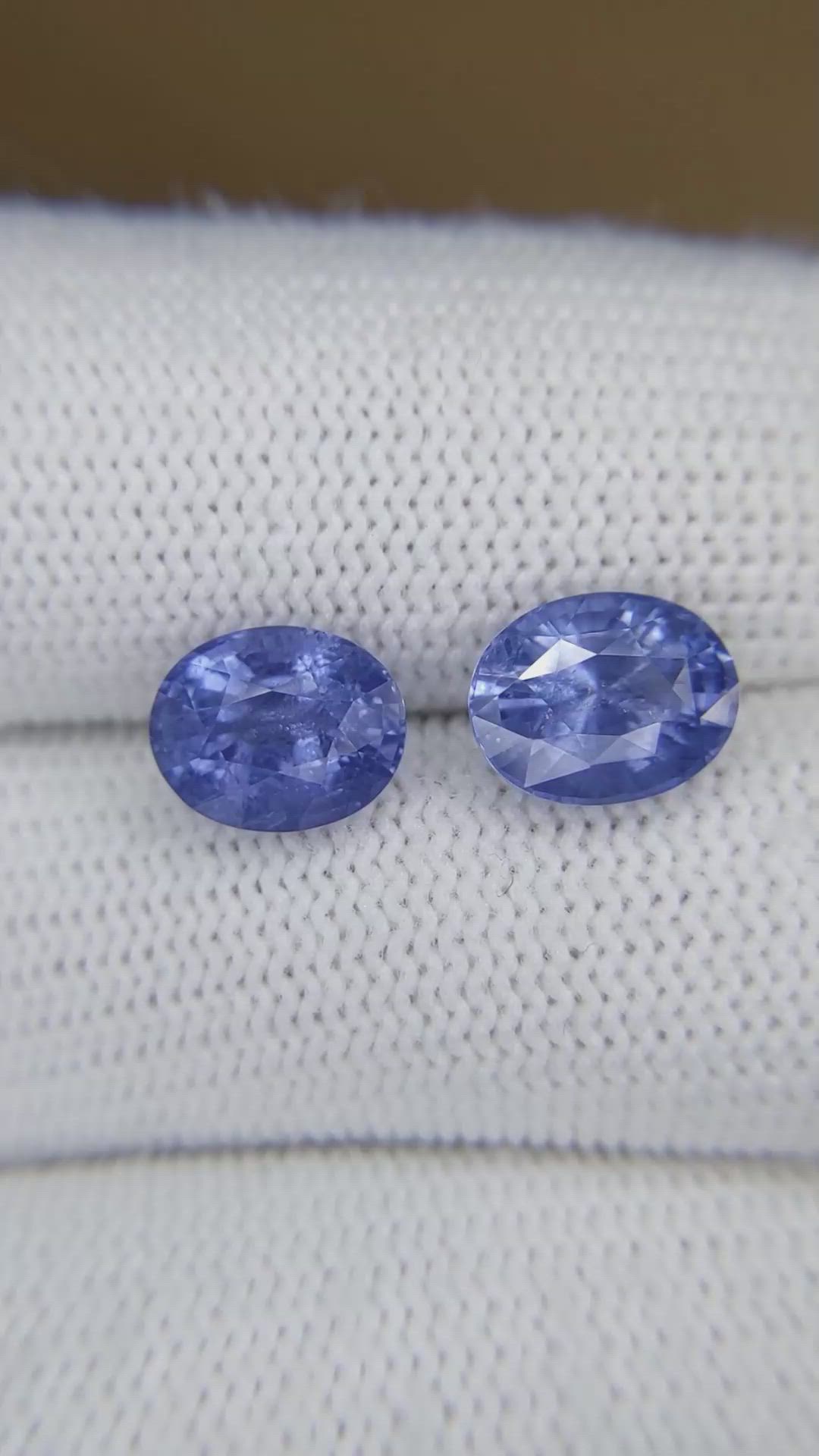 6.13&nbsp;Ct.Tw.Total Carat Weight Cobalt Spinel Pair from Ceylon (Sri Lanka) Size Video