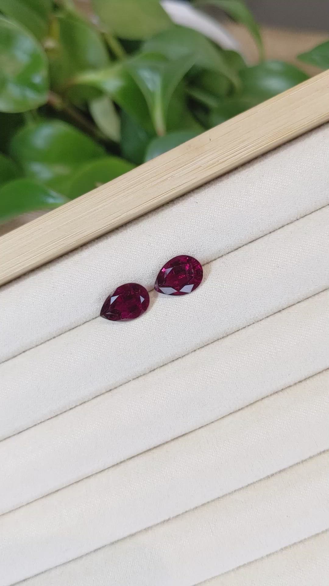 5.38&nbsp;Ct.Tw.Total Carat Weight Rubellite Tourmaline Pair from Brazil Size Video