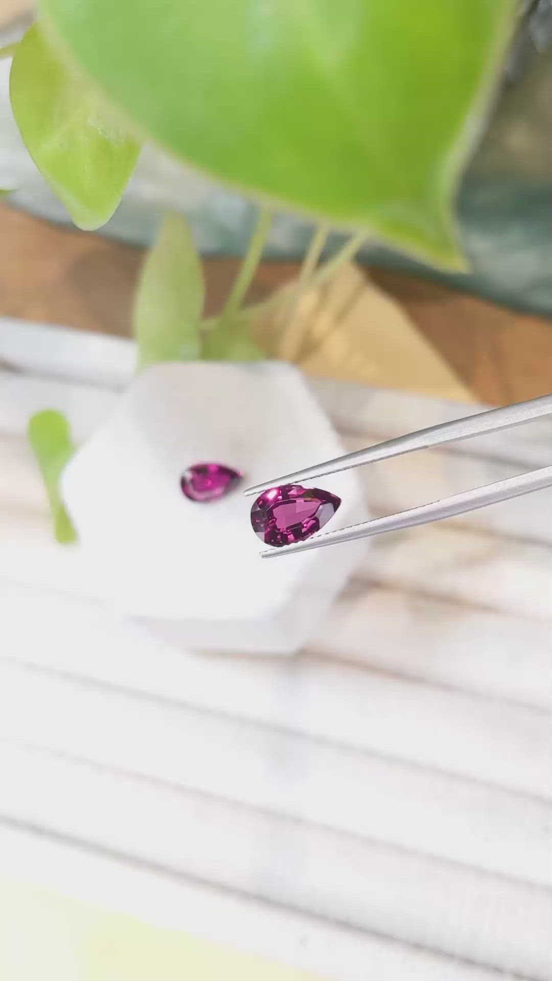 3.75&nbsp;Ct.Tw.Total Carat Weight Rubellite Tourmaline Pair from Brazil Size Video