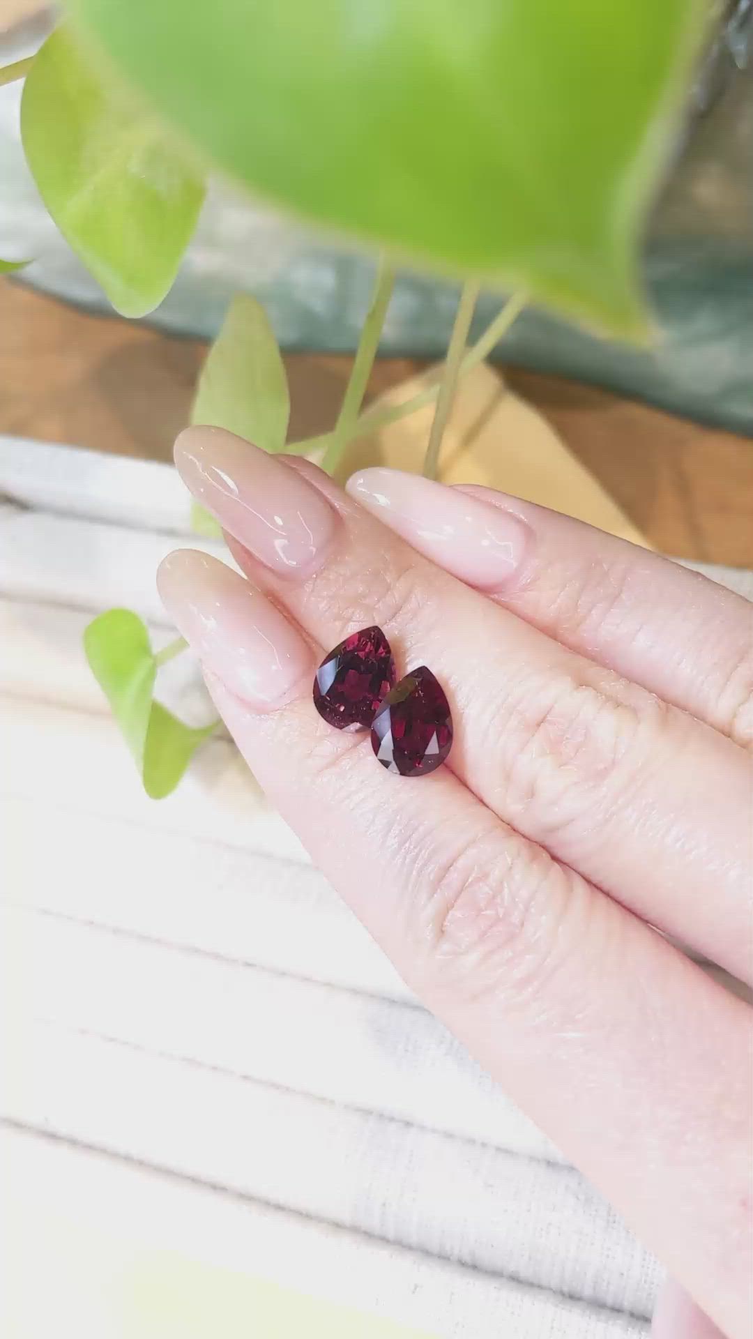 5.47&nbsp;Ct.Tw.Total Carat Weight Rubellite Tourmaline Pair from Brazil Size Video