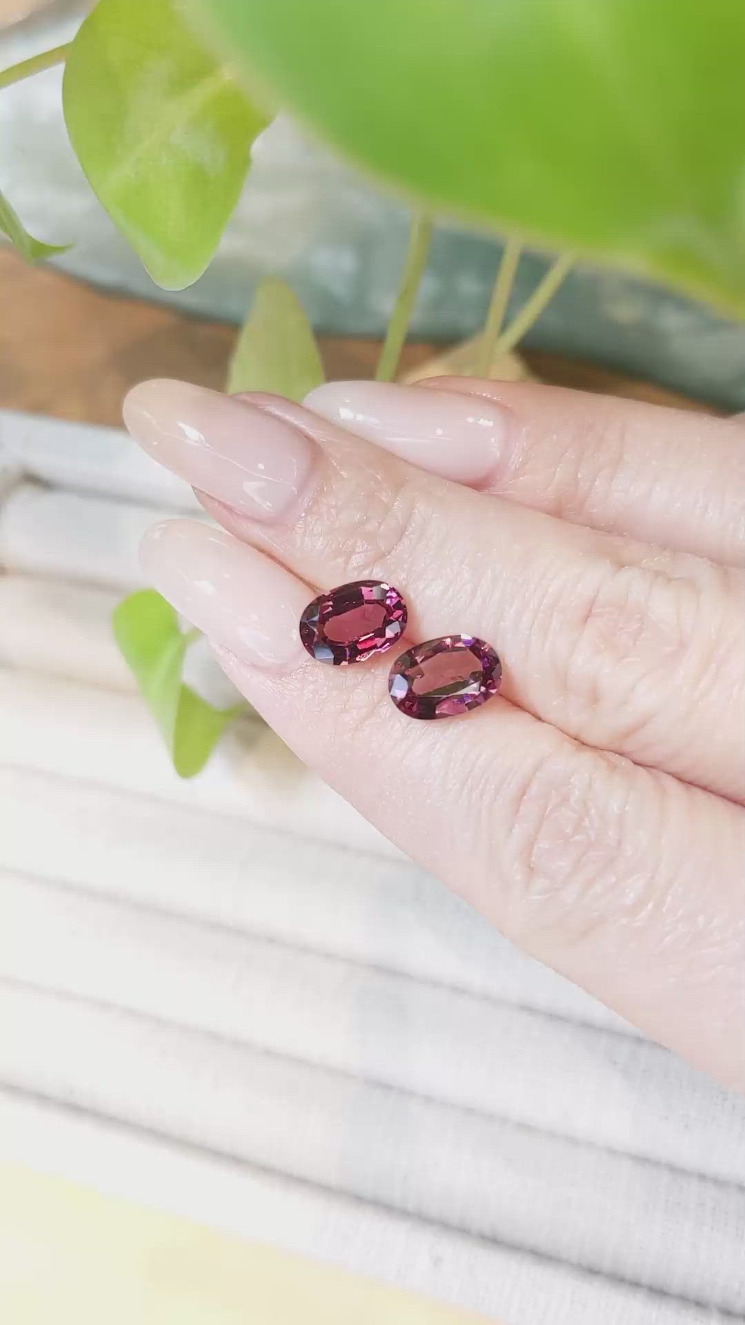 4.80&nbsp;Ct.Tw.Total Carat Weight Rubellite Tourmaline Pair from Brazil Size Video