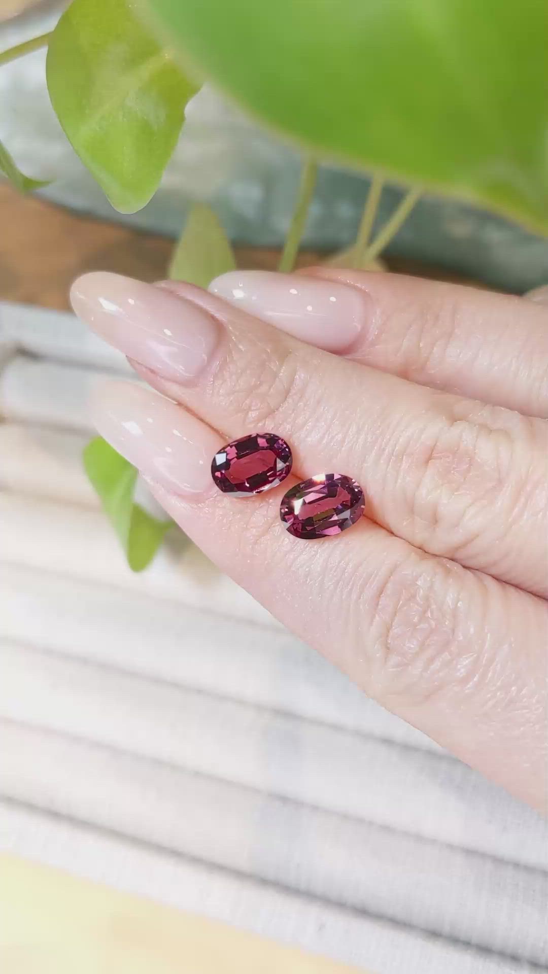 4.80&nbsp;Ct.Tw.Total Carat Weight Rubellite Tourmaline Pair from Brazil Size Video