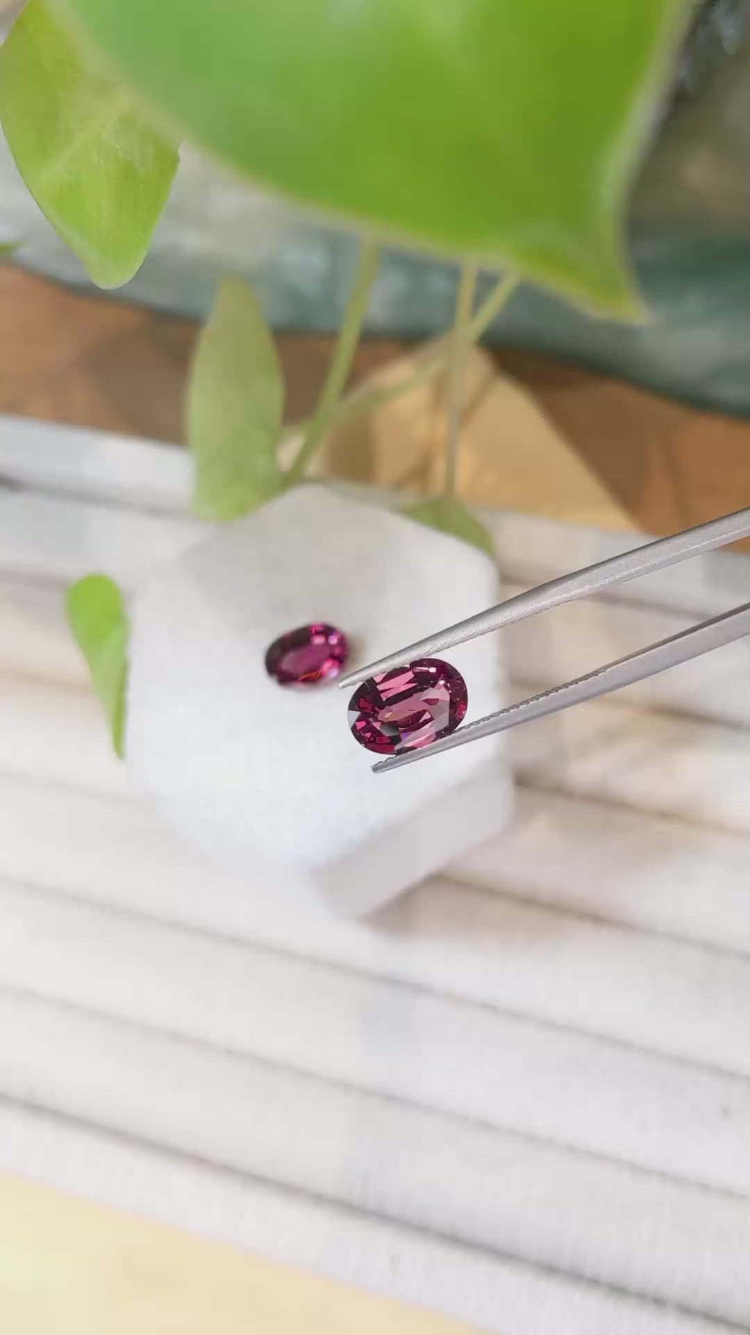 4.80&nbsp;Ct.Tw.Total Carat Weight Rubellite Tourmaline Pair from Brazil Size Video