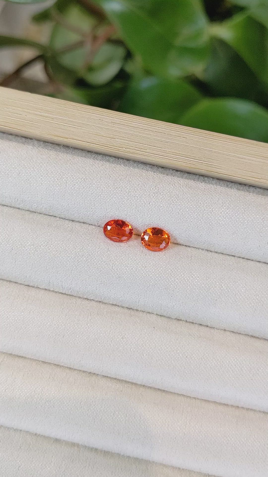 0.75 Ct.Tw.Total Carat Weight Opal Pair from Mexico Size Video