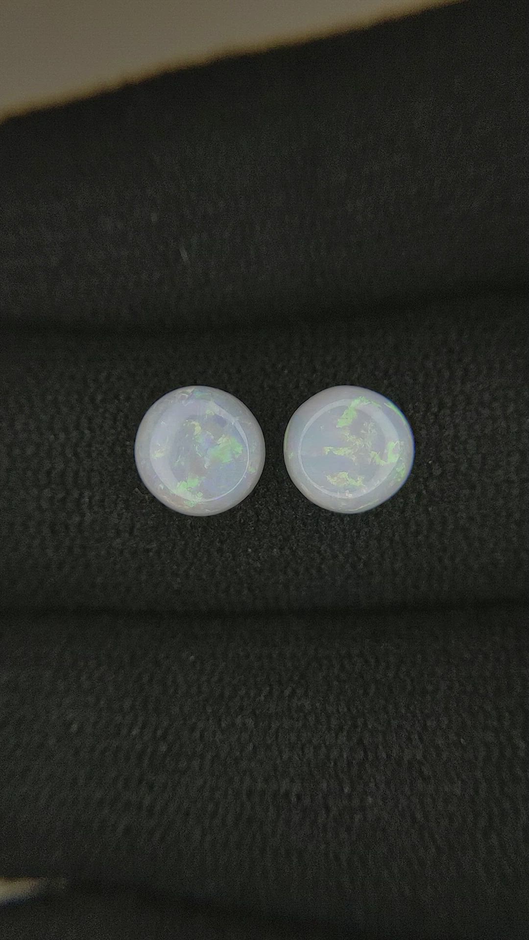 1.54&nbsp;Ct.Tw.Total Carat Weight Cabochon Opal Pair from Australia Size Video