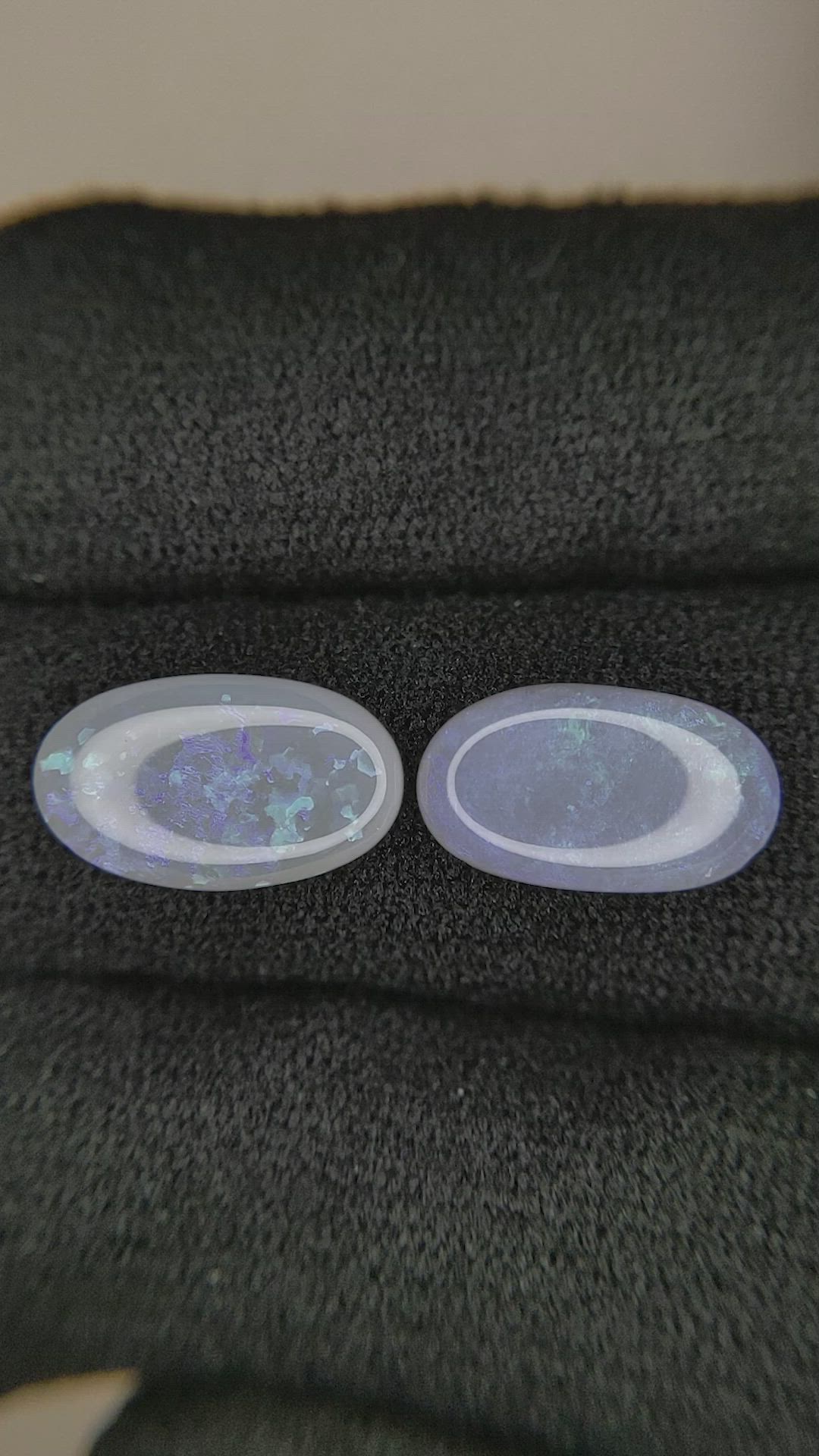 2.96&nbsp;Ct.Tw.Total Carat Weight Cabochon Opal Pair from Australia Size Video