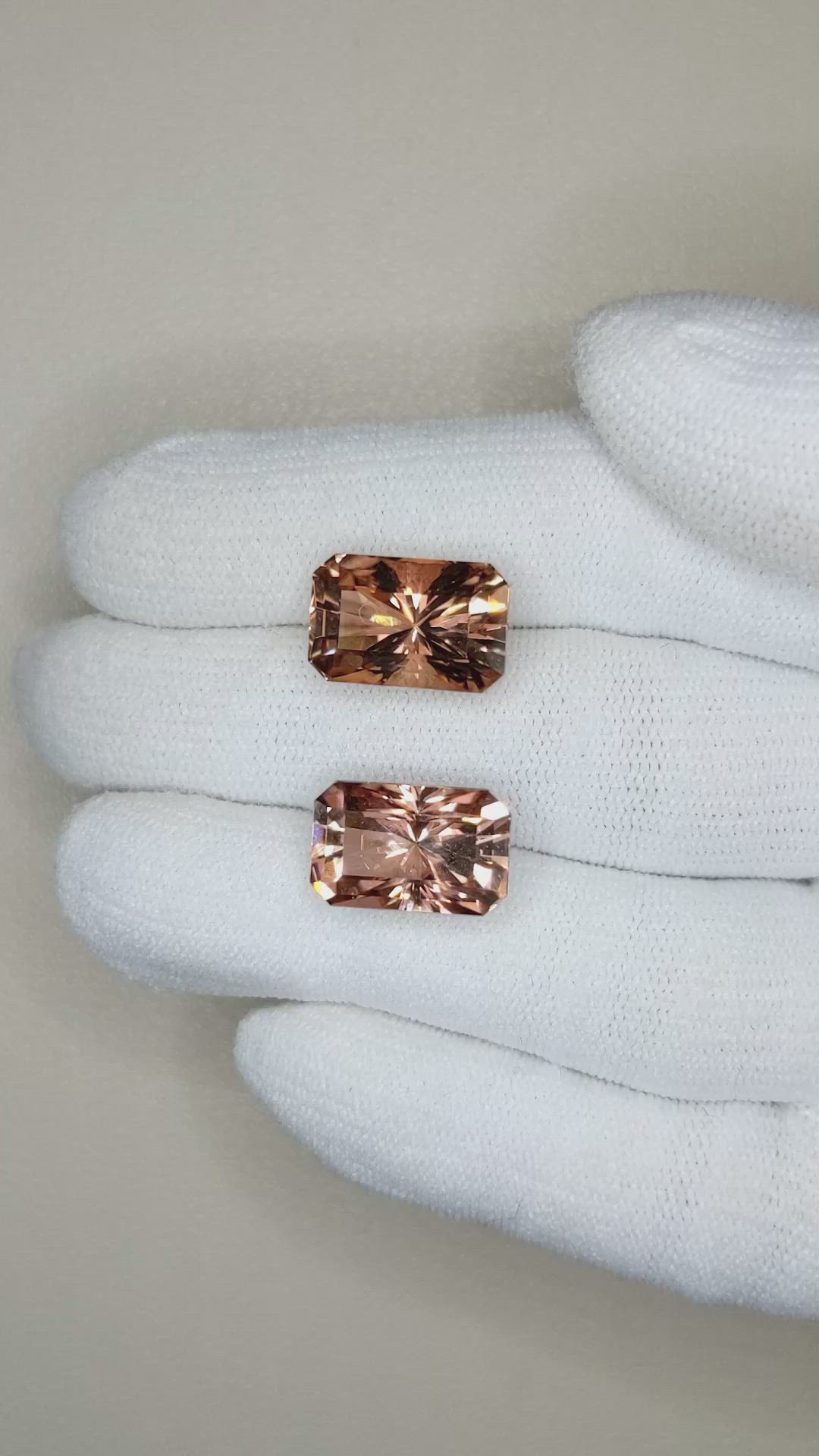 15.38&nbsp;Ct.Tw.Total Carat Weight Brown Tourmaline Pair from Nigeria Size Video