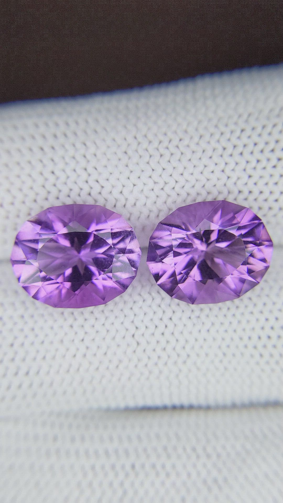 9.90 Ct.Tw.Total Carat Weight Purple Amethyst Pair from Africa Size Video