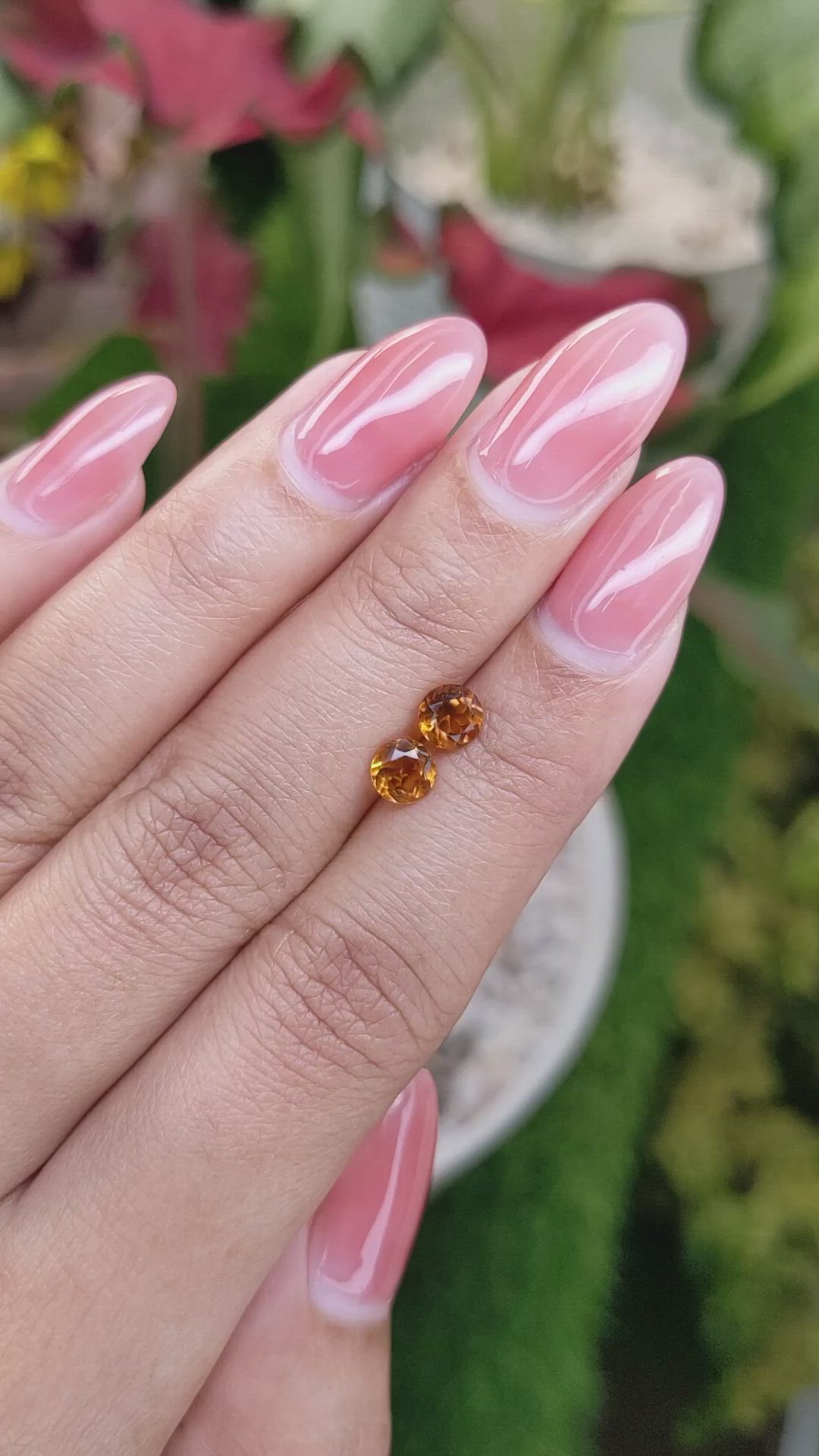 0.91&nbsp;Ct.Tw.Total Carat Weight Citrine Pair from Ceylon (Sri Lanka) Size Video