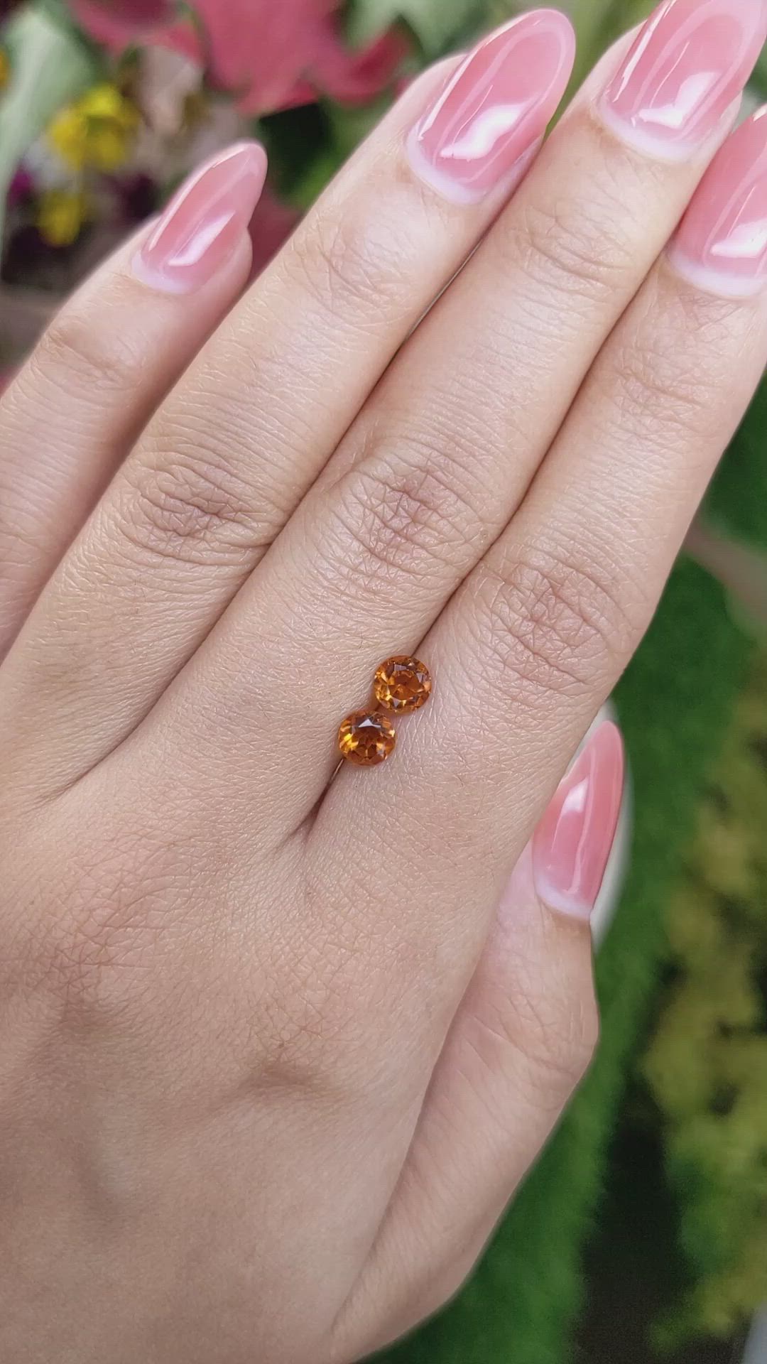 0.94&nbsp;Ct.Tw.Total Carat Weight Citrine Pair from Ceylon (Sri Lanka) Size Video