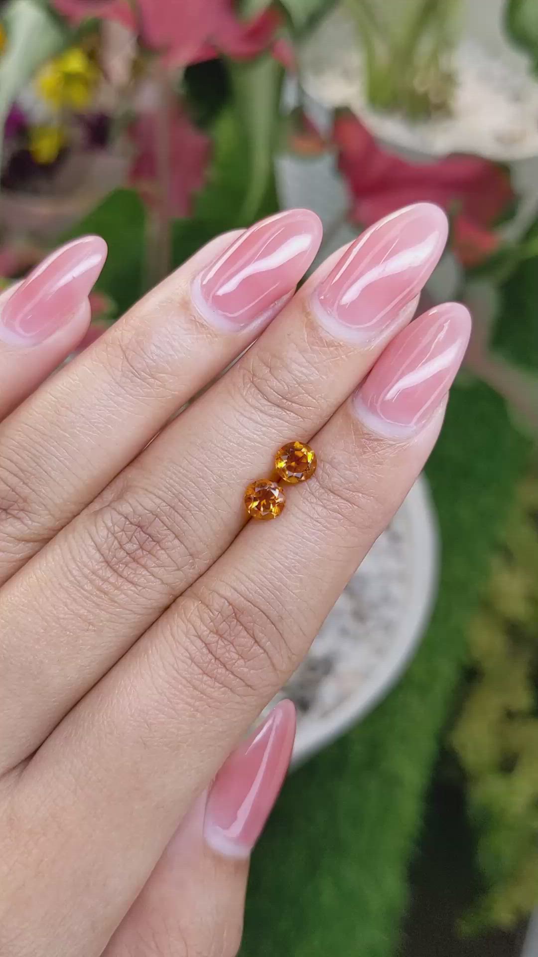 0.94&nbsp;Ct.Tw.Total Carat Weight Citrine Pair from Ceylon (Sri Lanka) Size Video