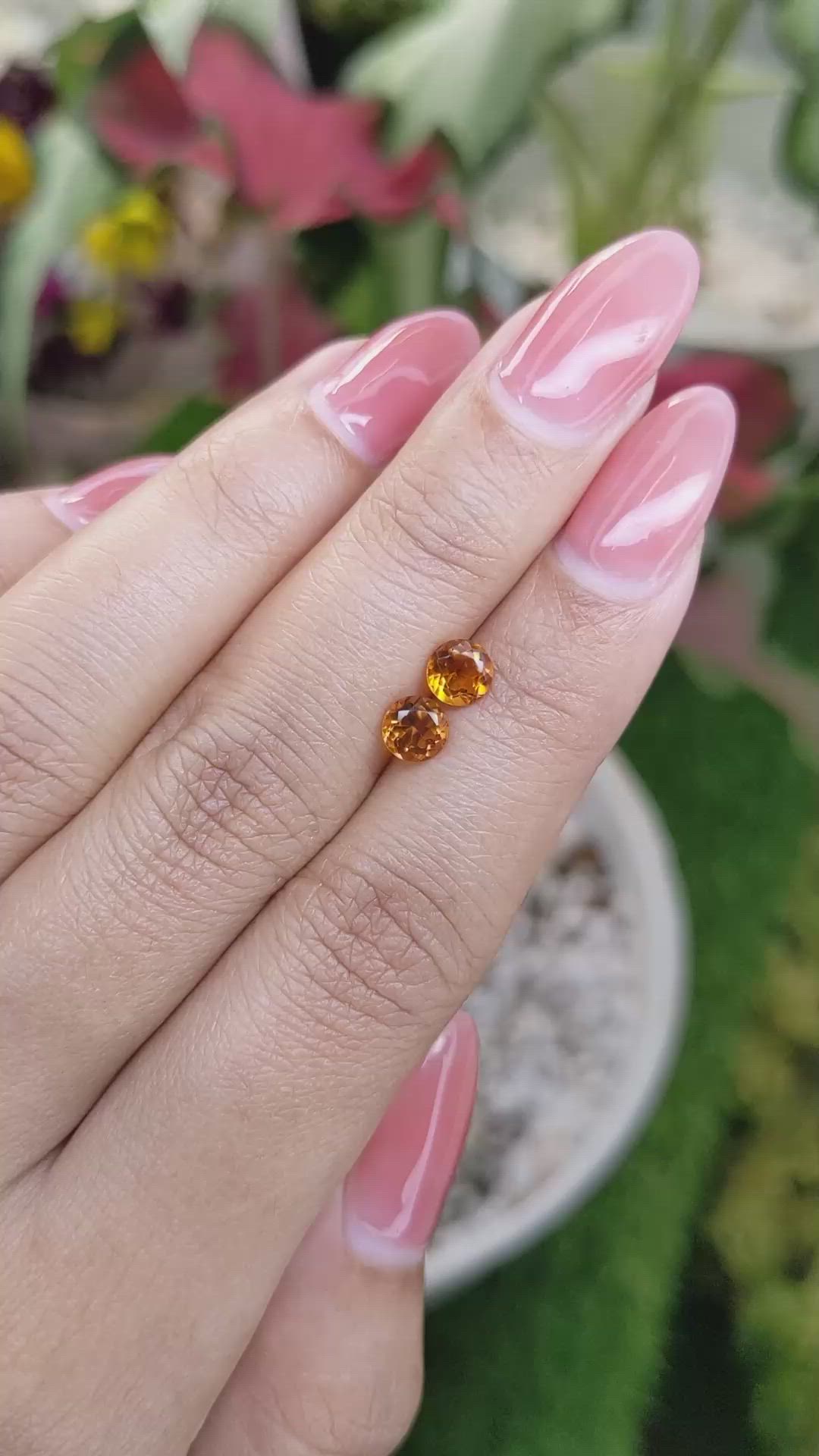 0.94&nbsp;Ct.Tw.Total Carat Weight Citrine Pair from Ceylon (Sri Lanka) Size Video