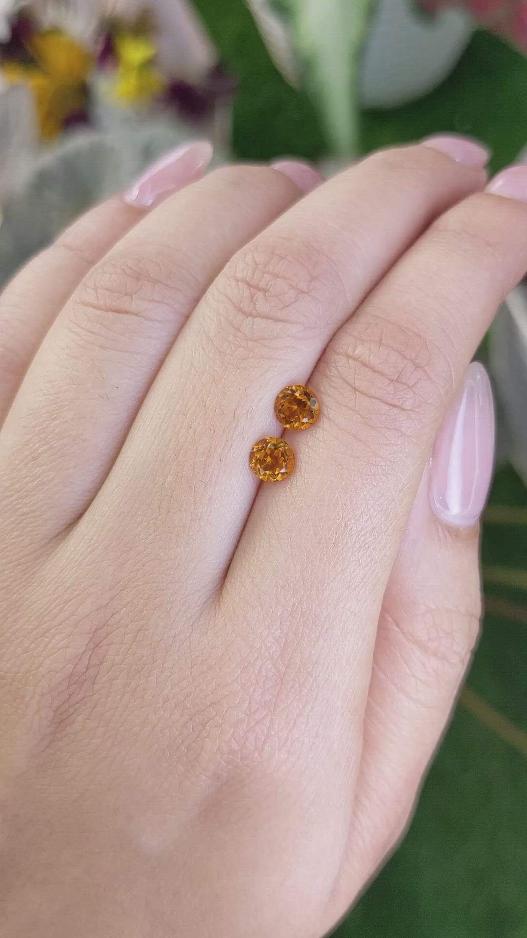 0.98&nbsp;Ct.Tw.Total Carat Weight Citrine Pair from Ceylon (Sri Lanka) Size Video